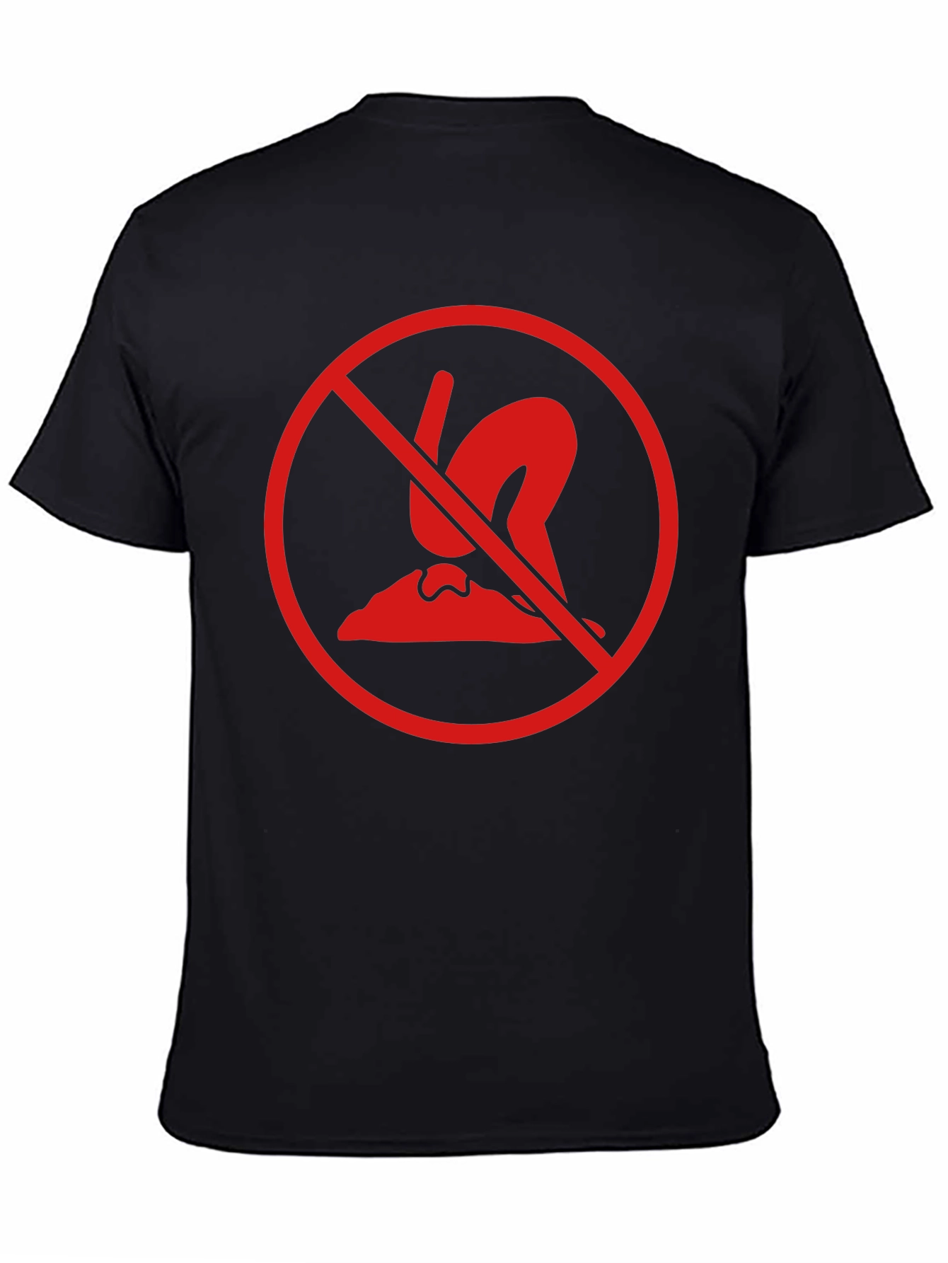 Black No Worm T-Shirt - Funny Joke Tee view 4