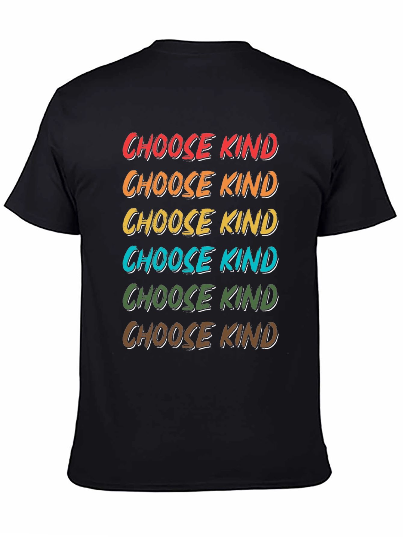 Black Choose Kind Graphic Tee - Positive Message T-Shirt view 4