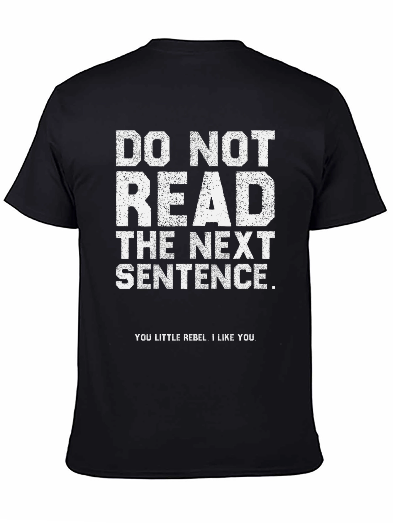 Black Funny Graphic Tee - Do Not Read T-Shirt view 4