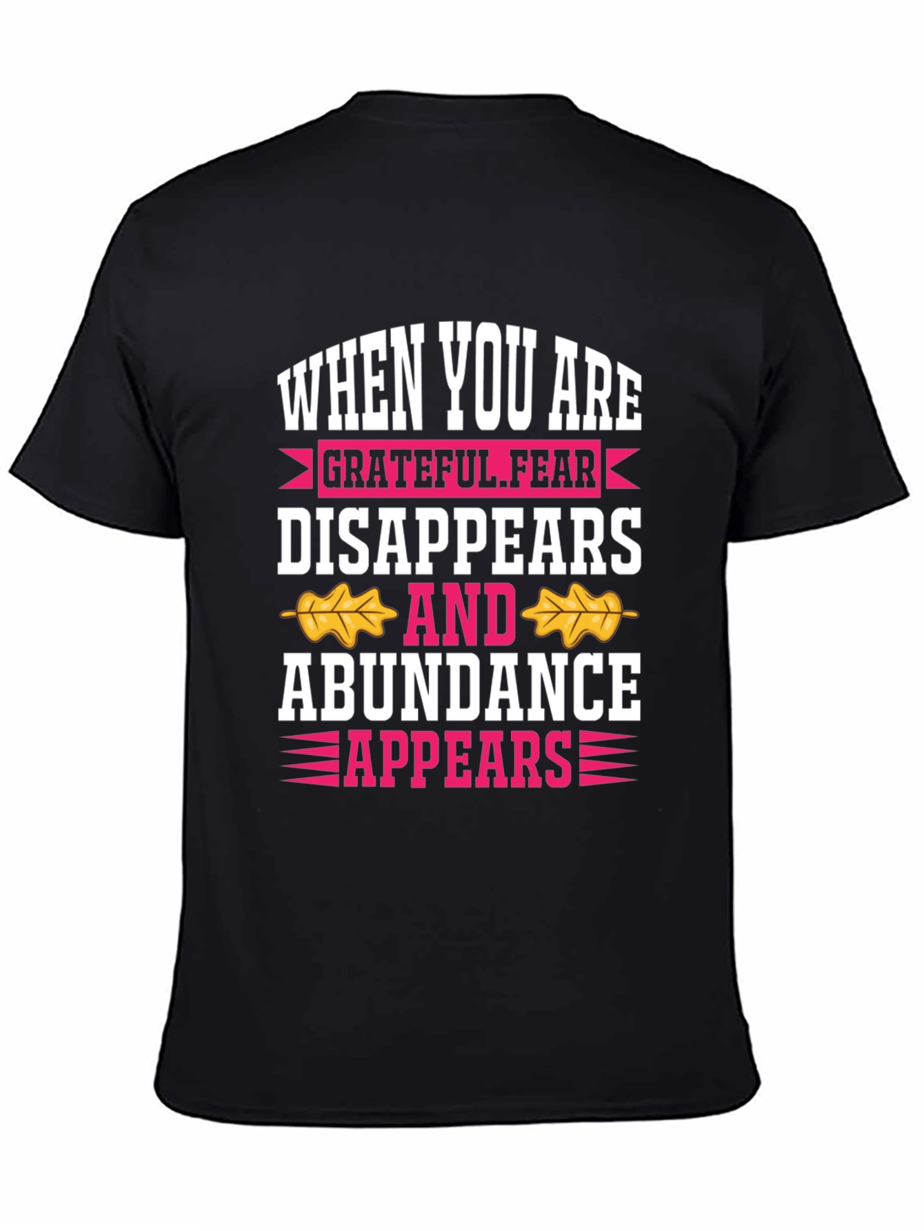 Black Grateful Fear Disappears Graphic T-Shirt view 4