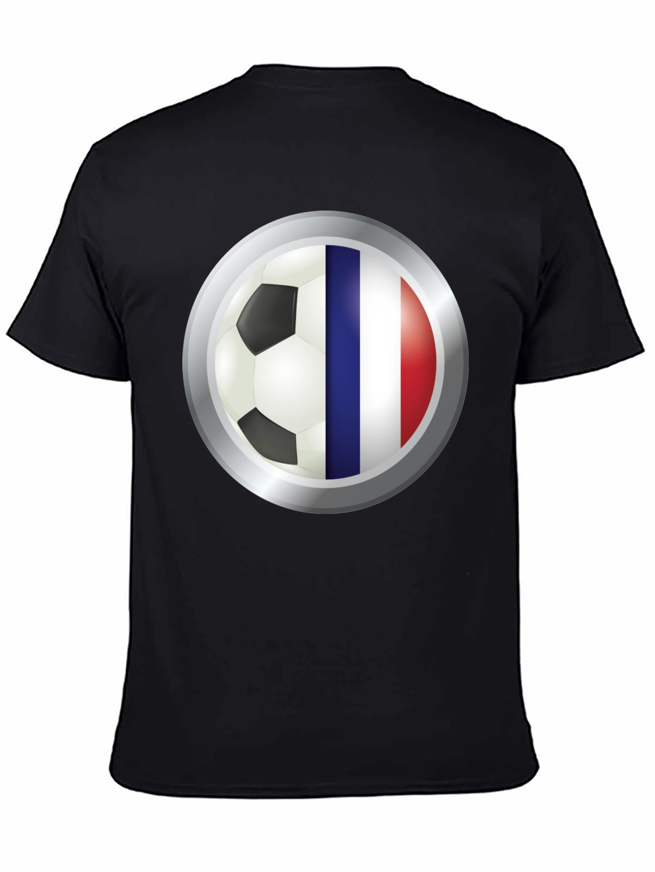 Black France Soccer Fan T-Shirt - Stylish Football Tee view 4