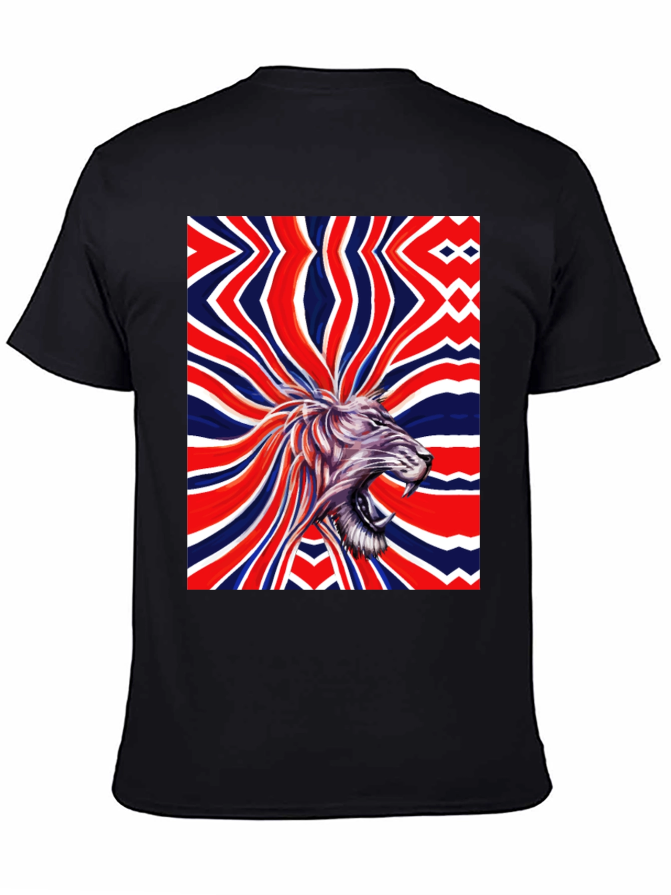 Black Lion Union Jack Graphic Tee view 4