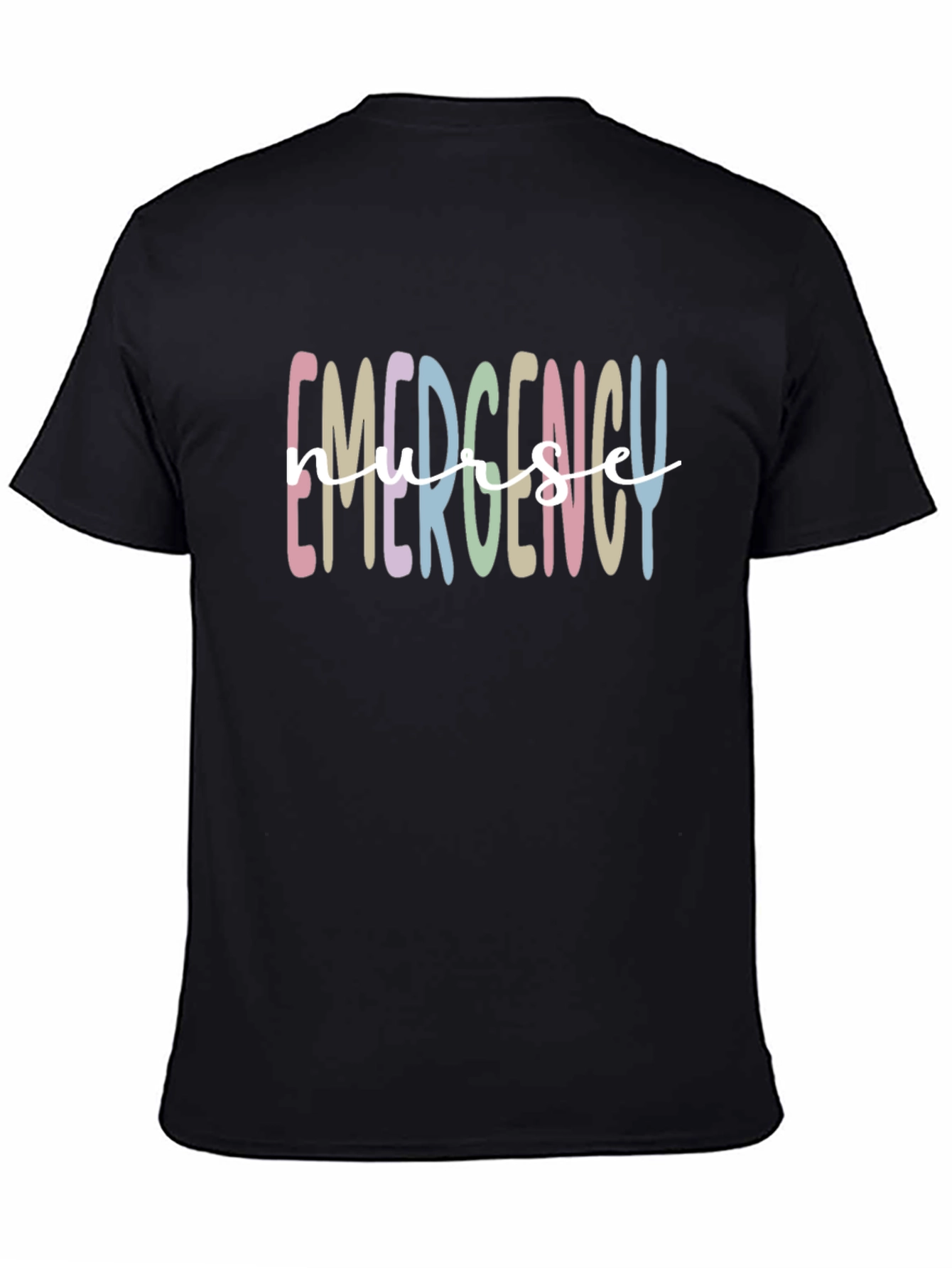 Black Emergency Nurse Graphic Tee view 4