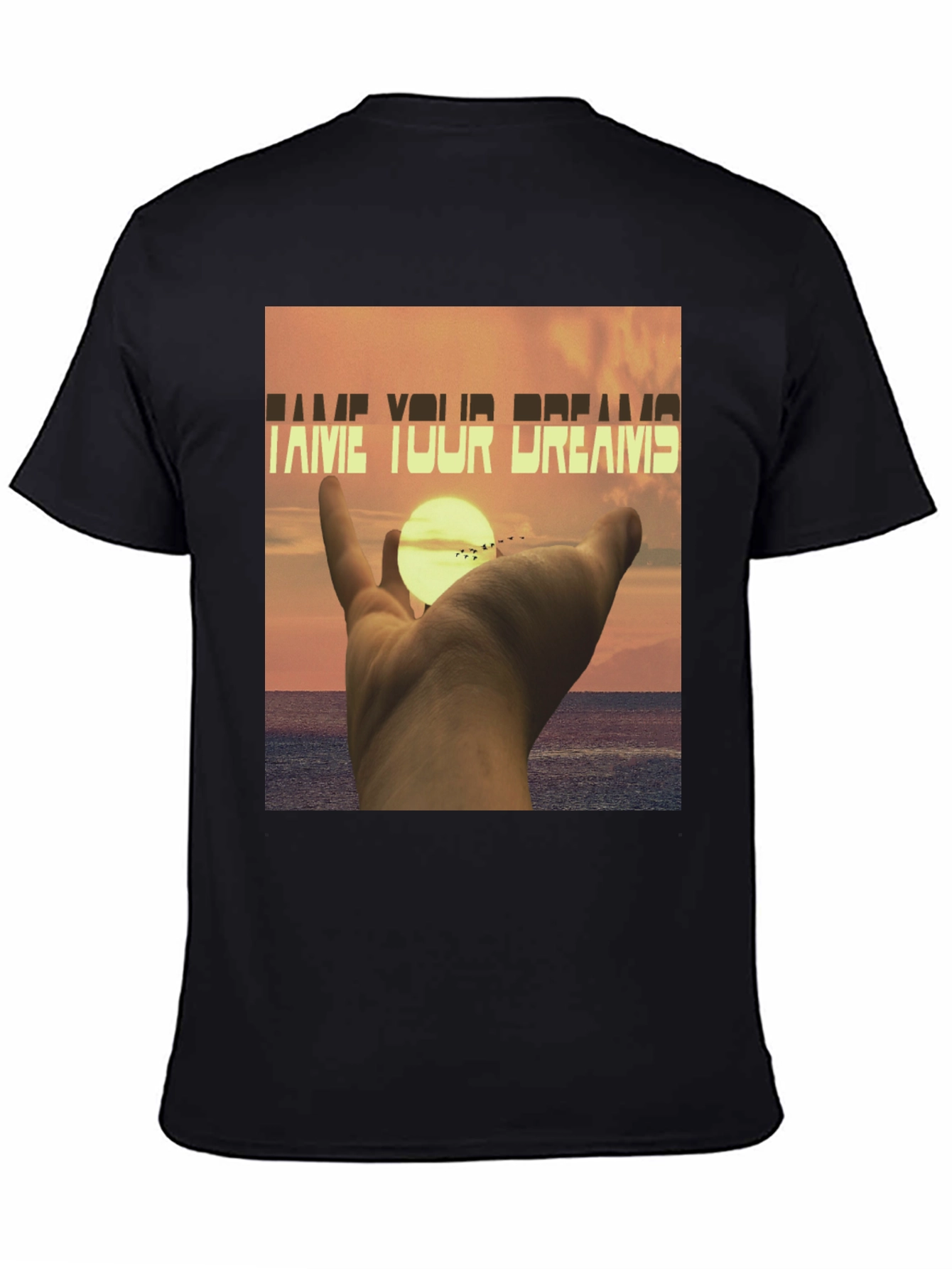 Black Tame Your Dreams Graphic T-Shirt - Unisex Fit view 4