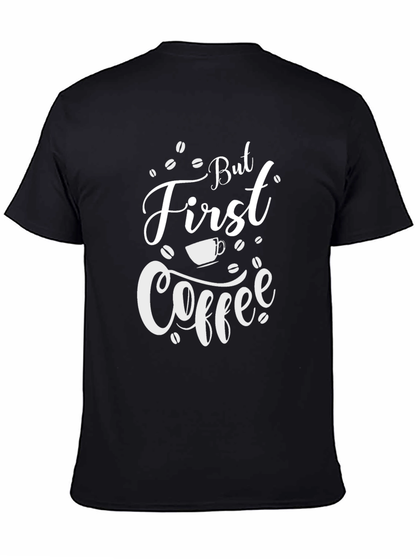 Black But First Coffee Graphic T-Shirt - Black Cotton Blend view 4