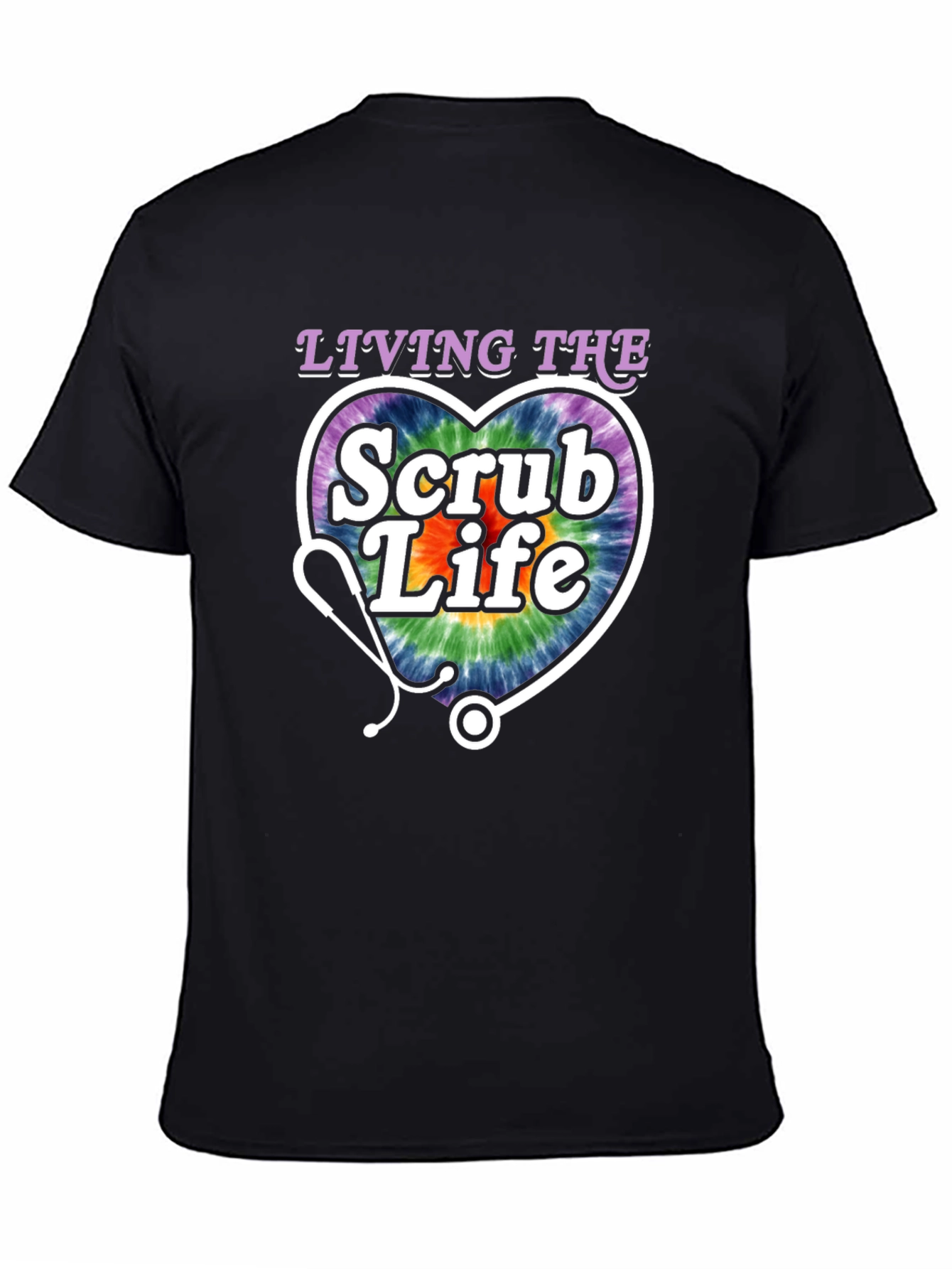 Black Living The Scrub Life Graphic Tee view 4