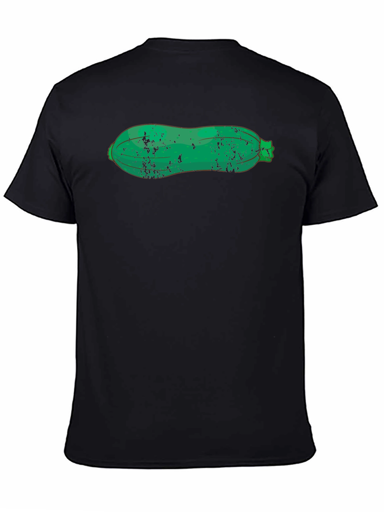 Black Zucchini Graphic Tee - Black Cotton T-Shirt view 4