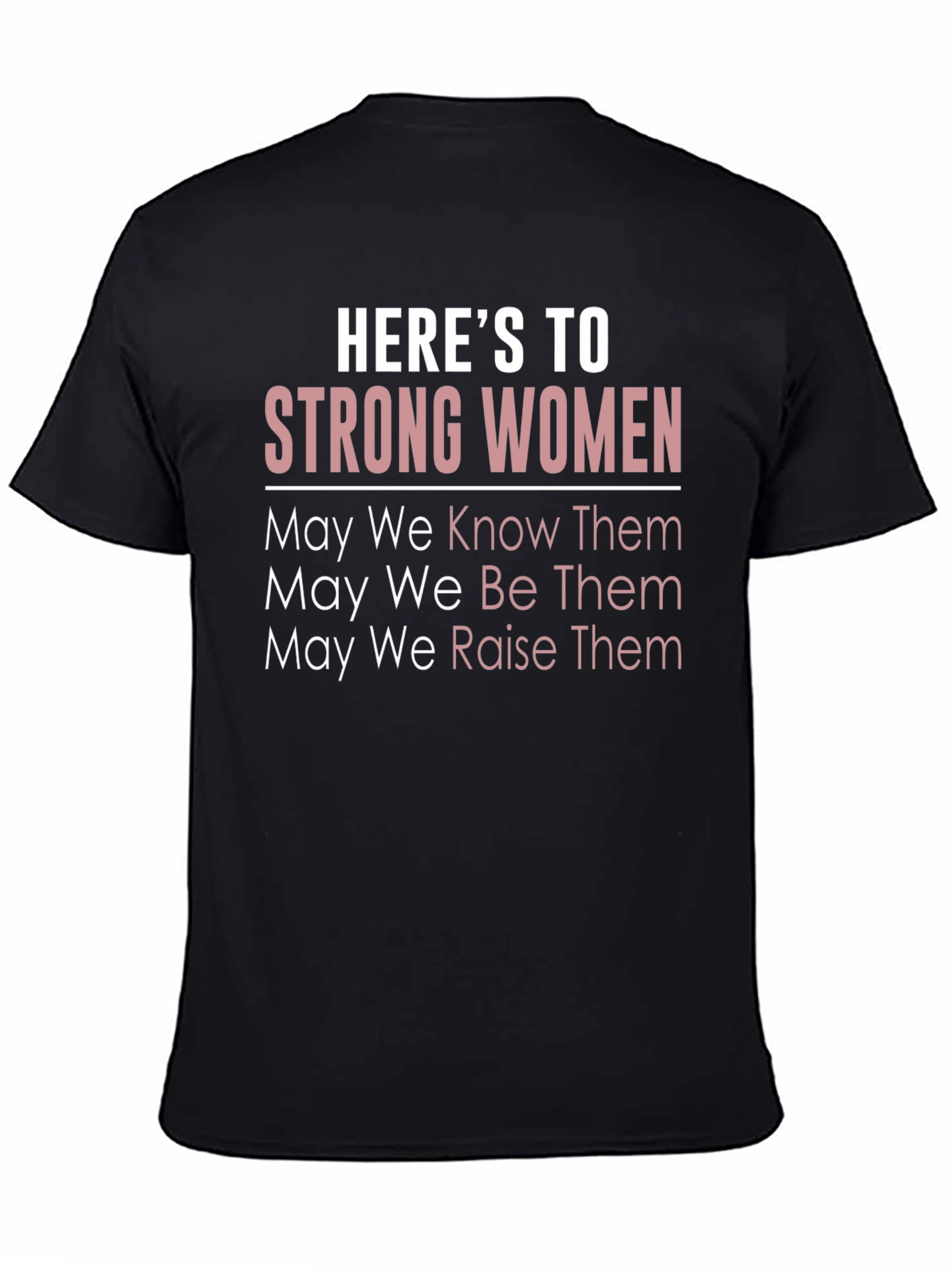 Black Here's To Strong Women Graphic Tee - Black view 4