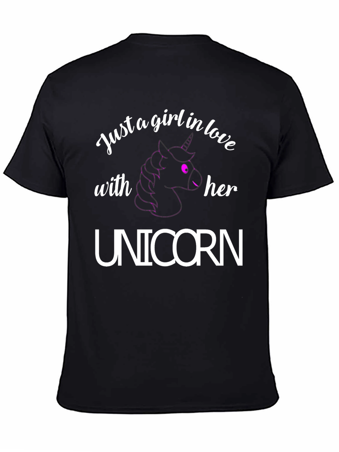 Black Unicorn Lover Tee - Just A Girl In Love view 4