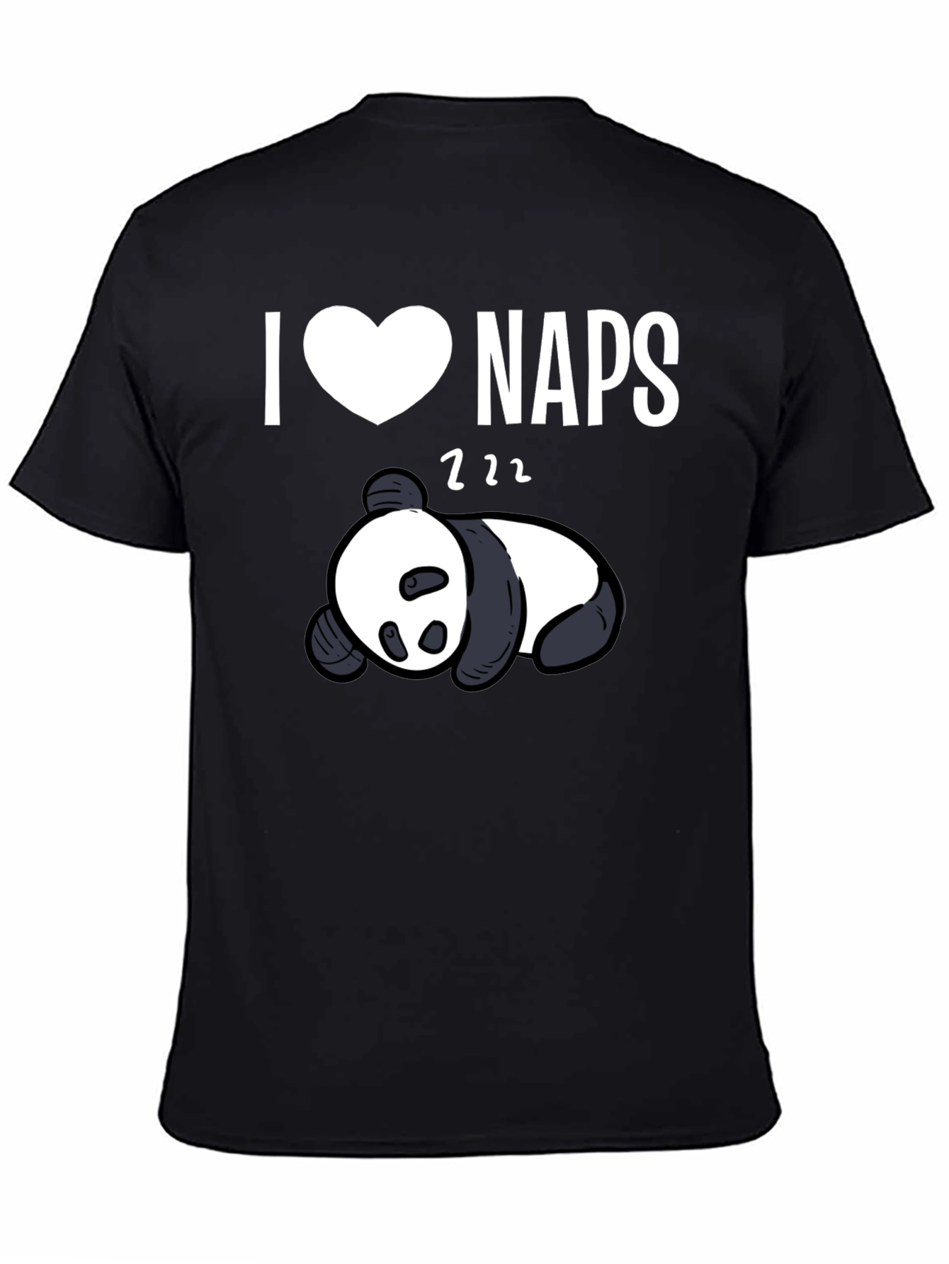 Black I Heart Naps Panda Black T-Shirt view 4