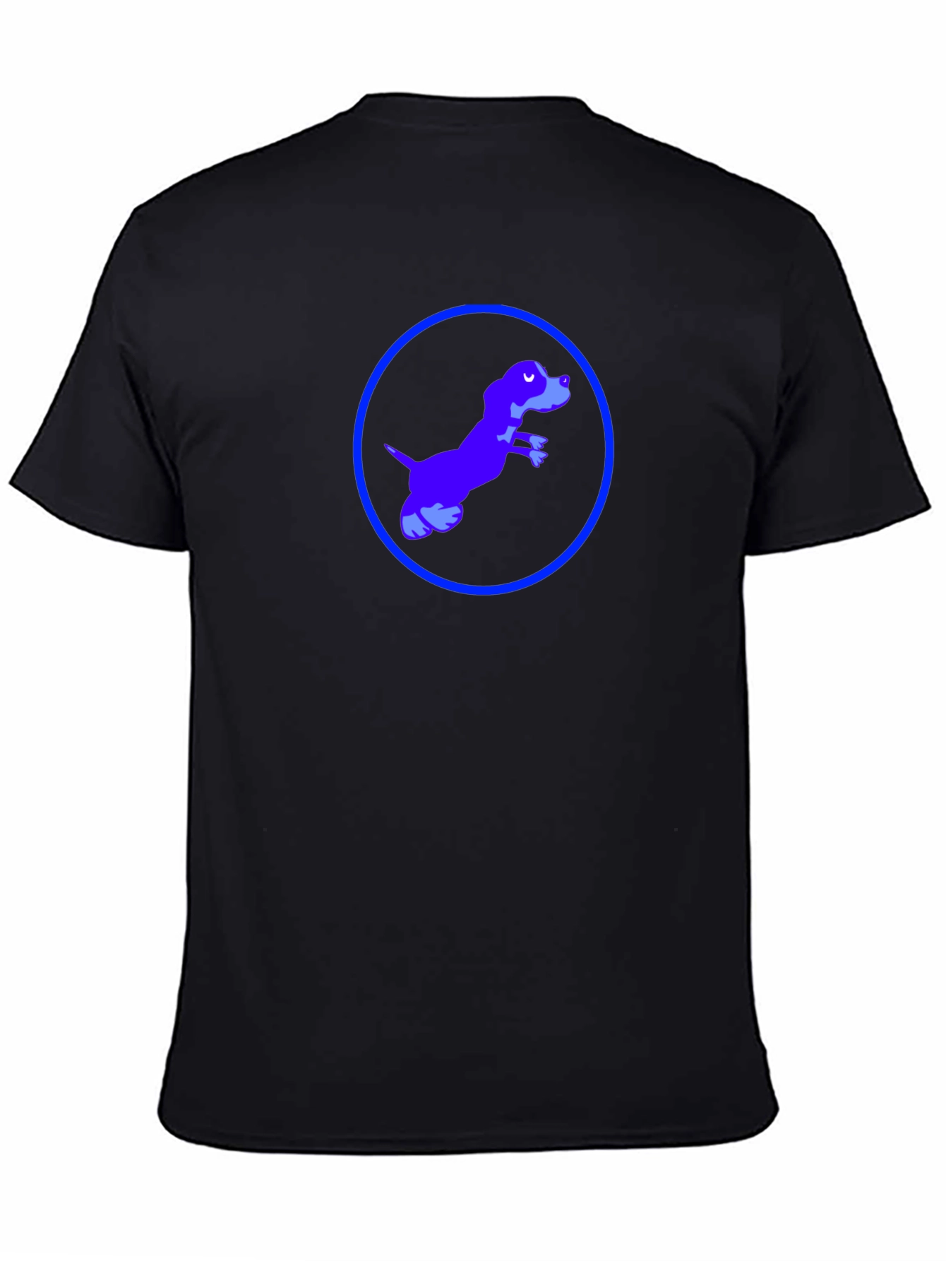 Black Dog in Circle Graphic Tee view 4