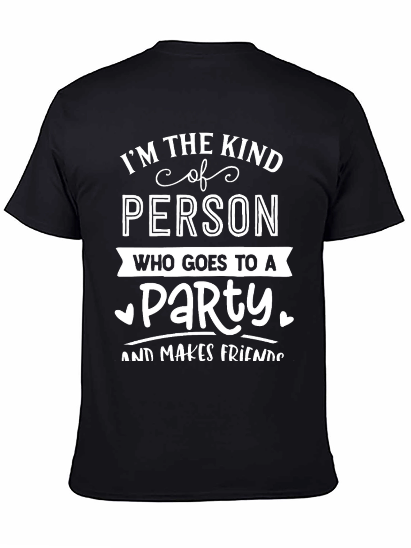 Black Kind of Person Party T-Shirt view 4