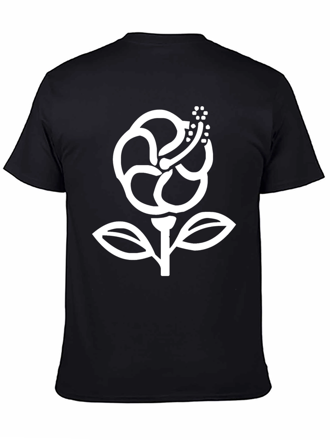 Black Hibiscus Graphic Tee - Modern Style view 4