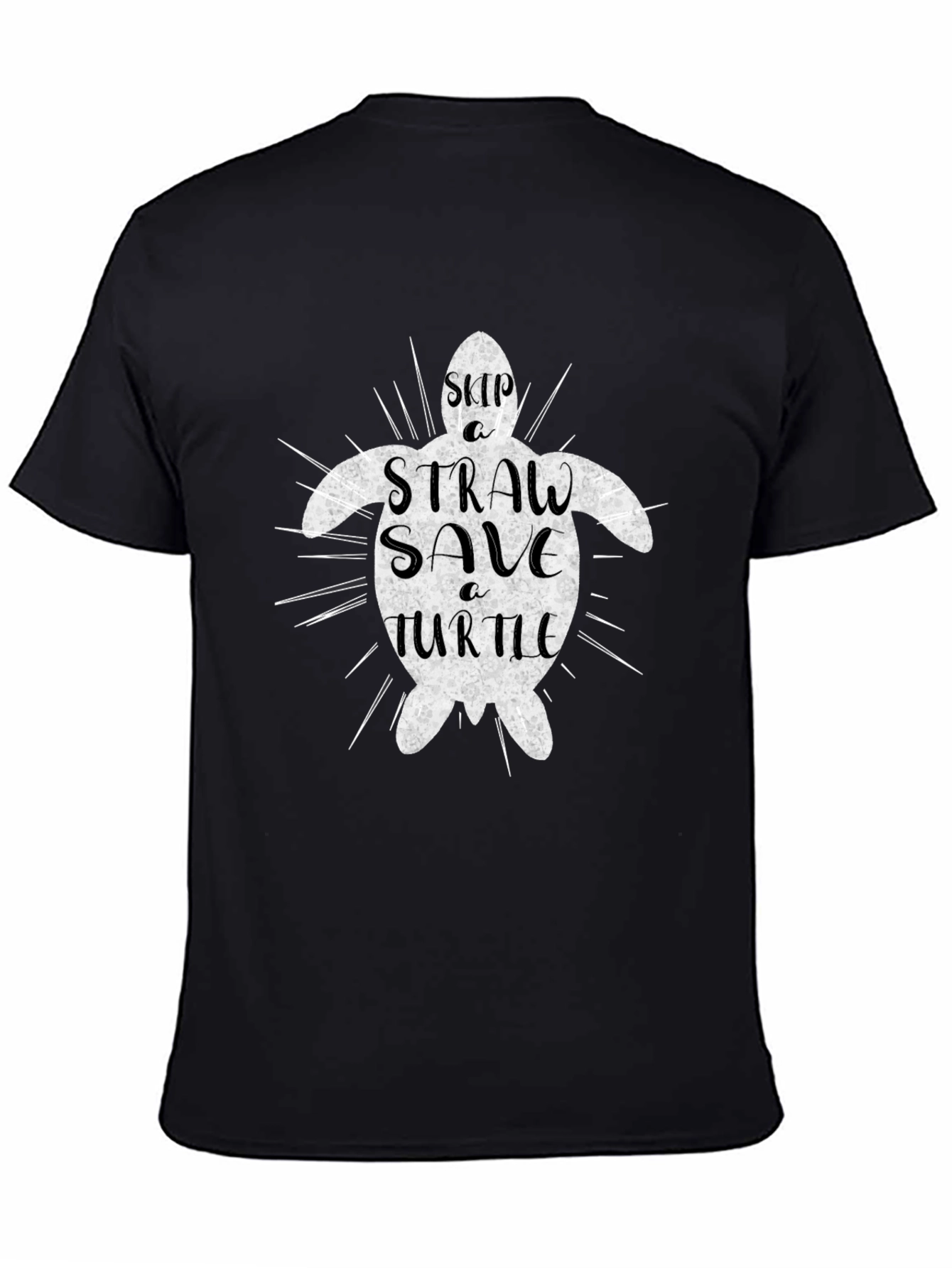 Black Save a Turtle Graphic T-Shirt view 4