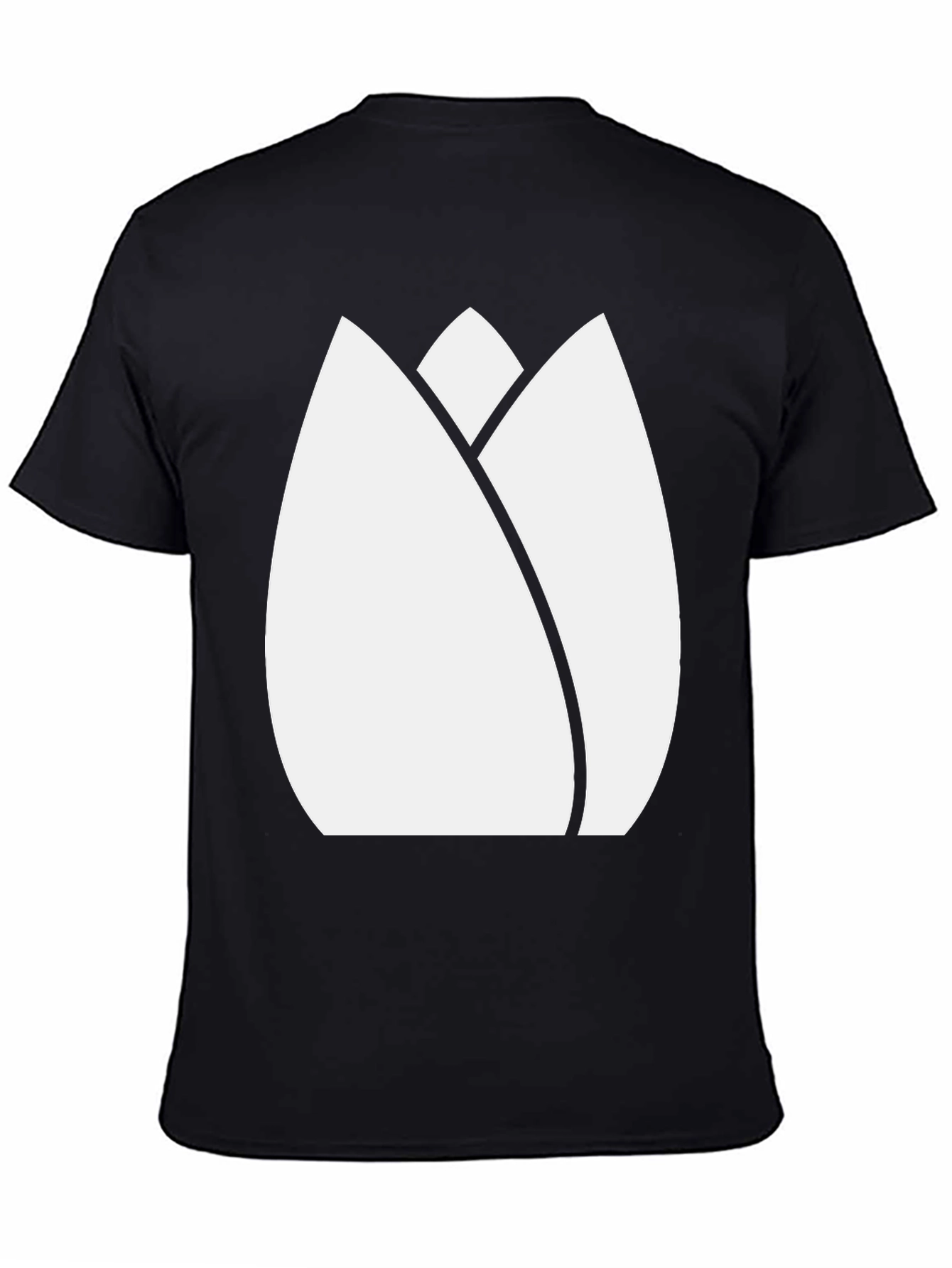 Black Tulip Graphic Tee - Modern Minimalist Design view 4