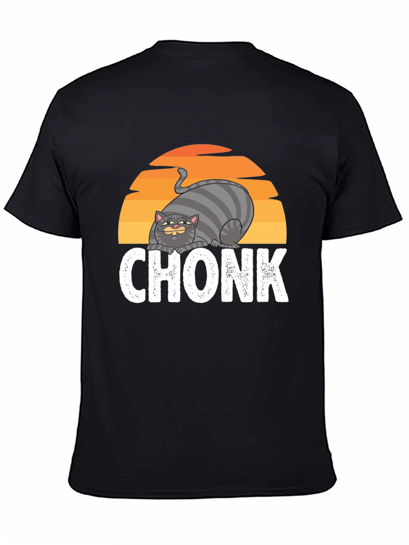 Black Chonk Cat Graphic Tee - Unisex Fit view 4