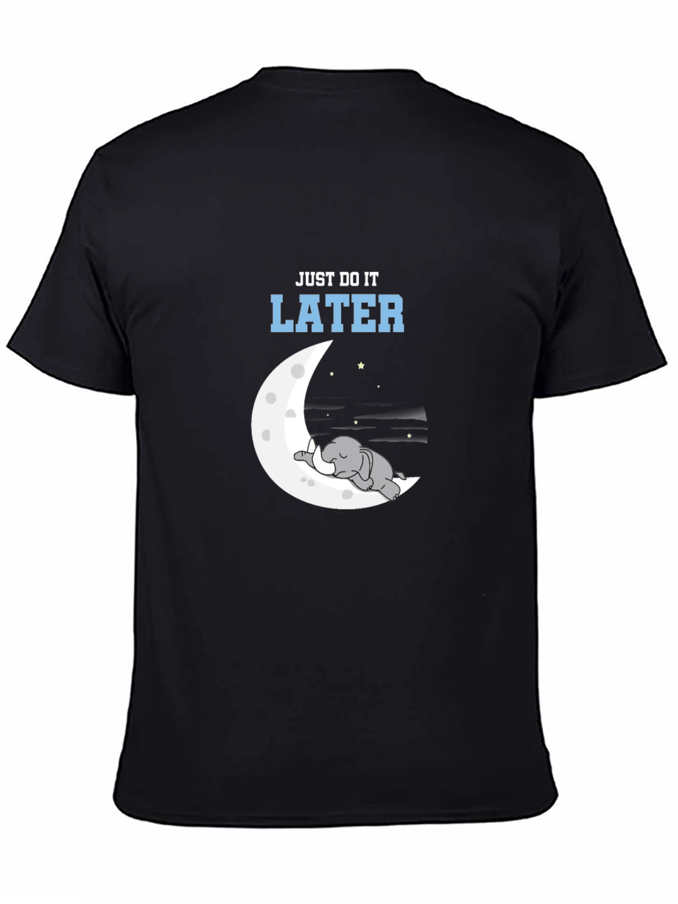 Black Just Do It Later T-Shirt view 4