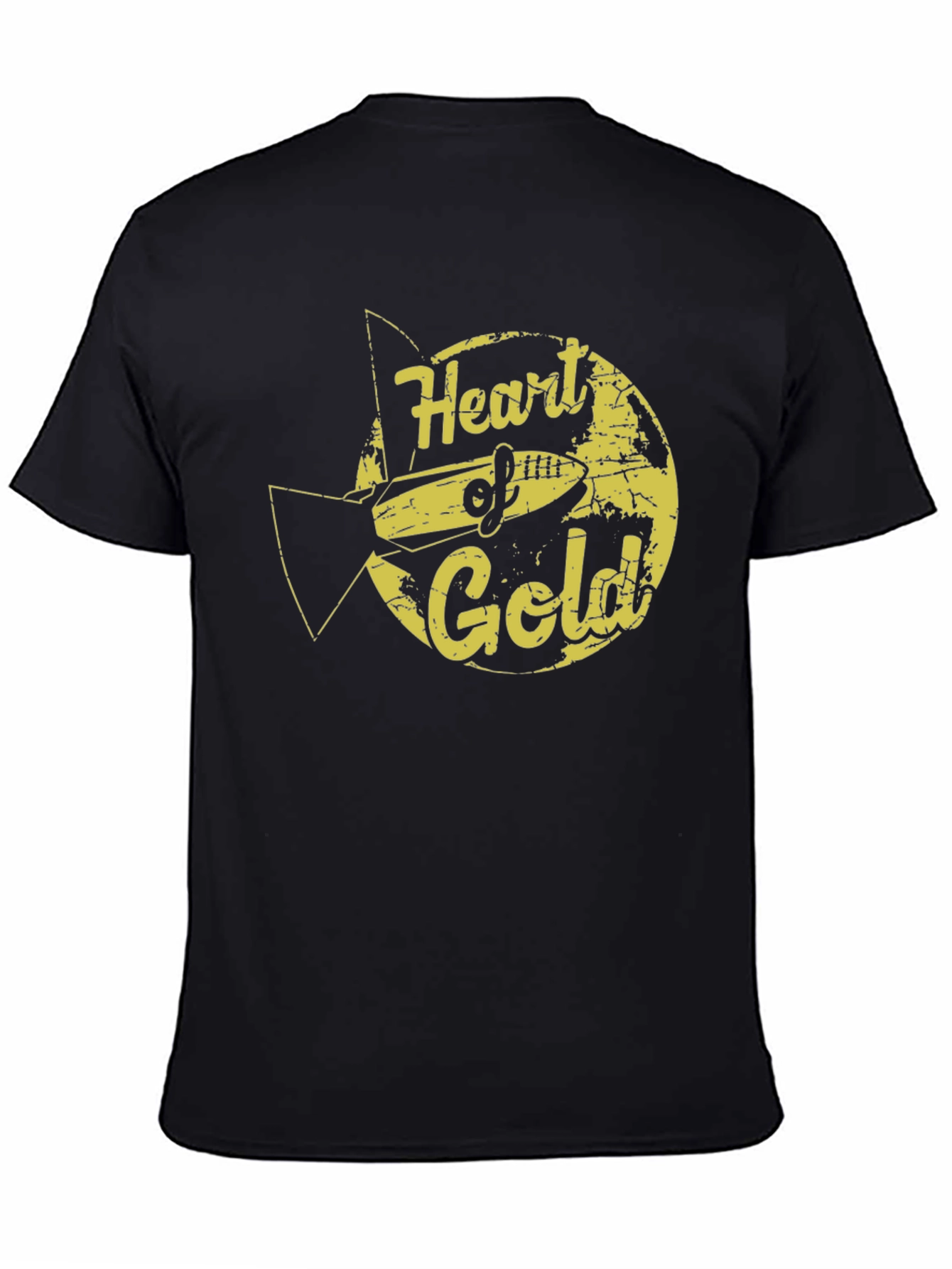 Black Heart of Gold Graphic Tee - Retro Sci-Fi Style view 4