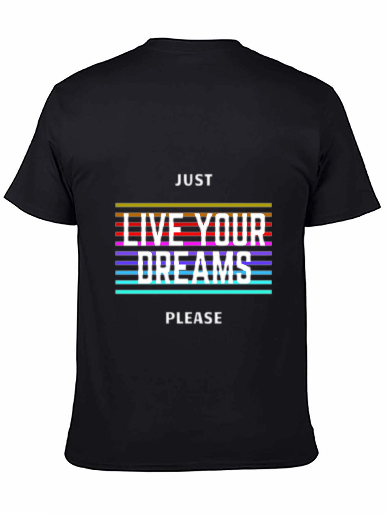 Black Just Live Your Dreams Graphic Tee view 4