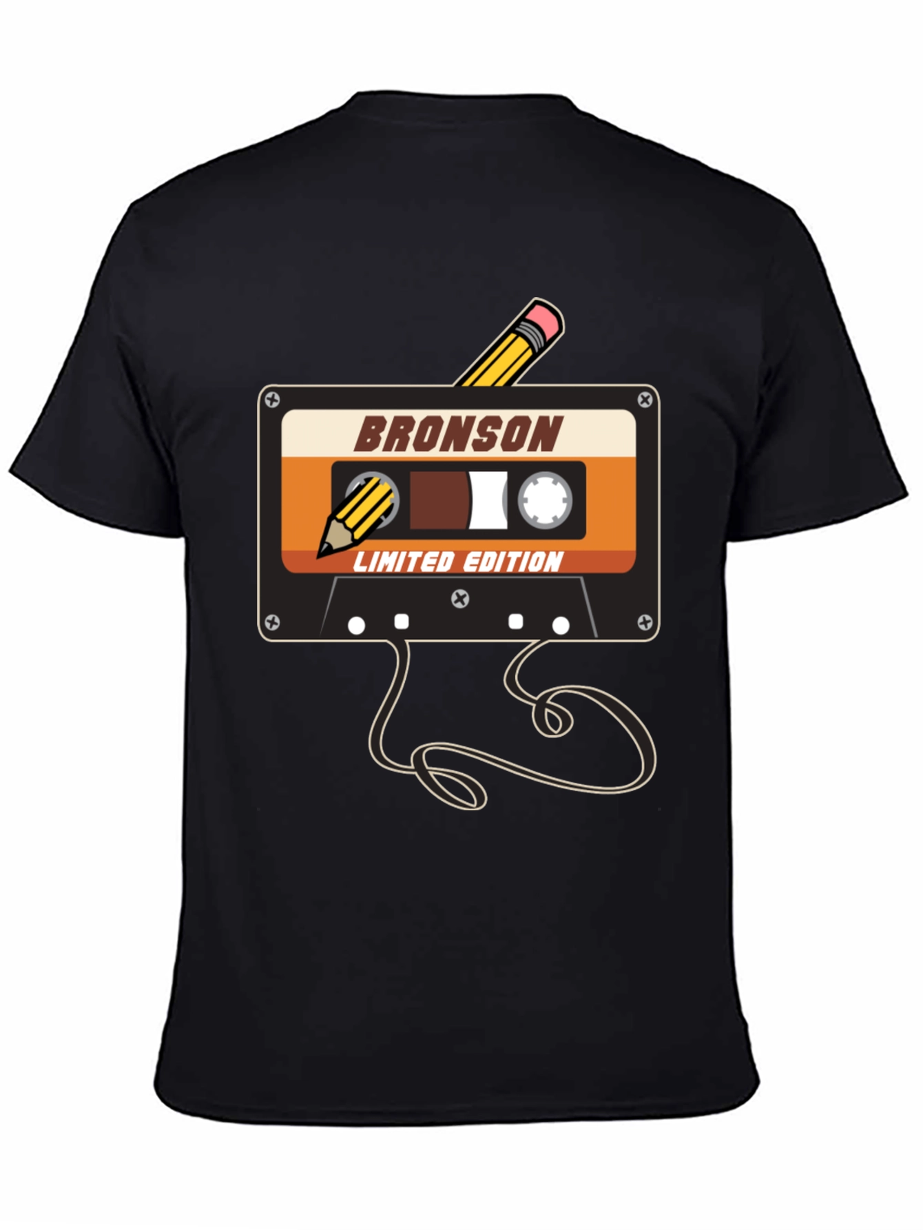 Black Retro Cassette Tape T-Shirt - Bronson Limited Edition view 4