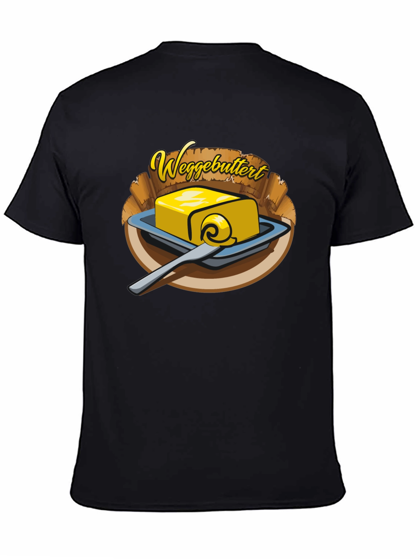 Black Weggebuttert T-Shirt - Butter Design Tee view 4