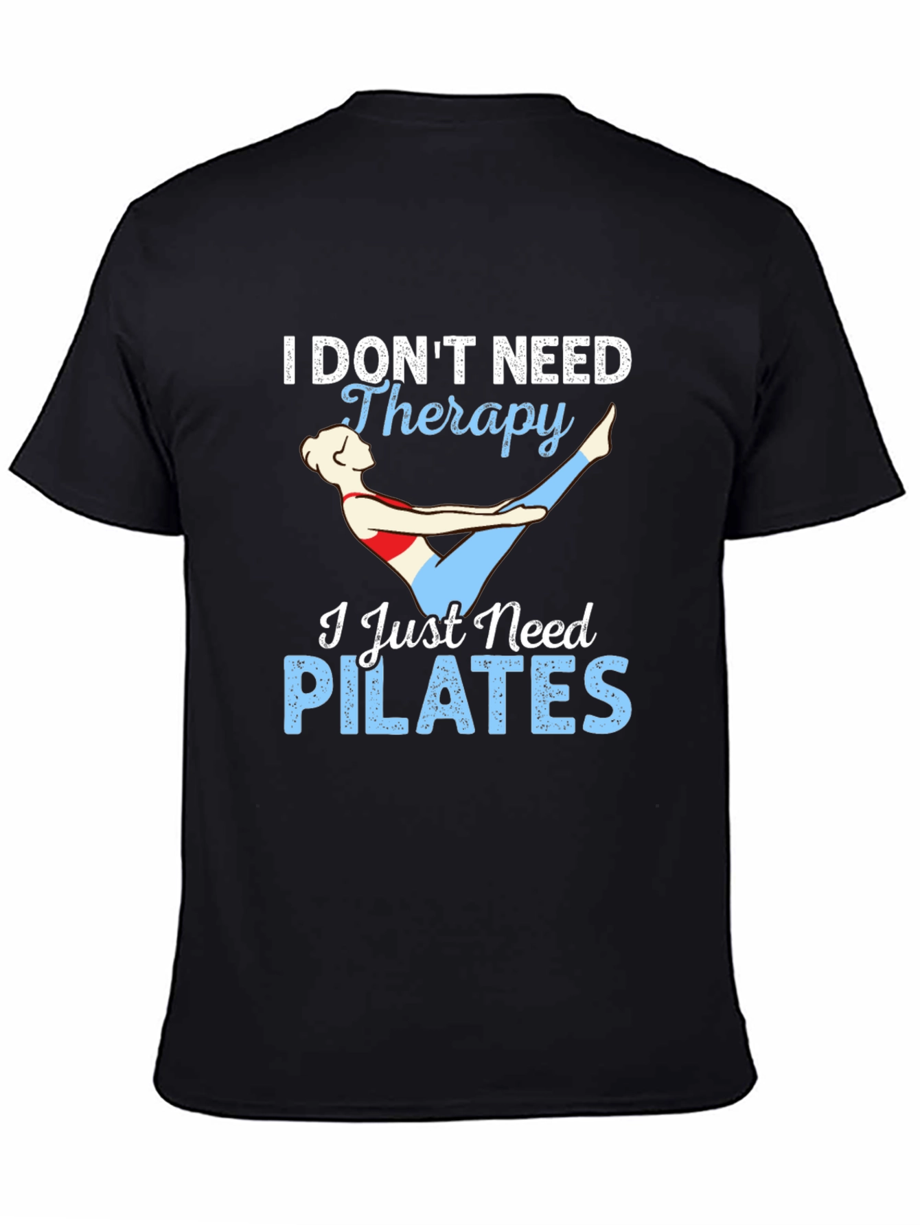 Black Pilates Therapy Graphic T-Shirt view 4