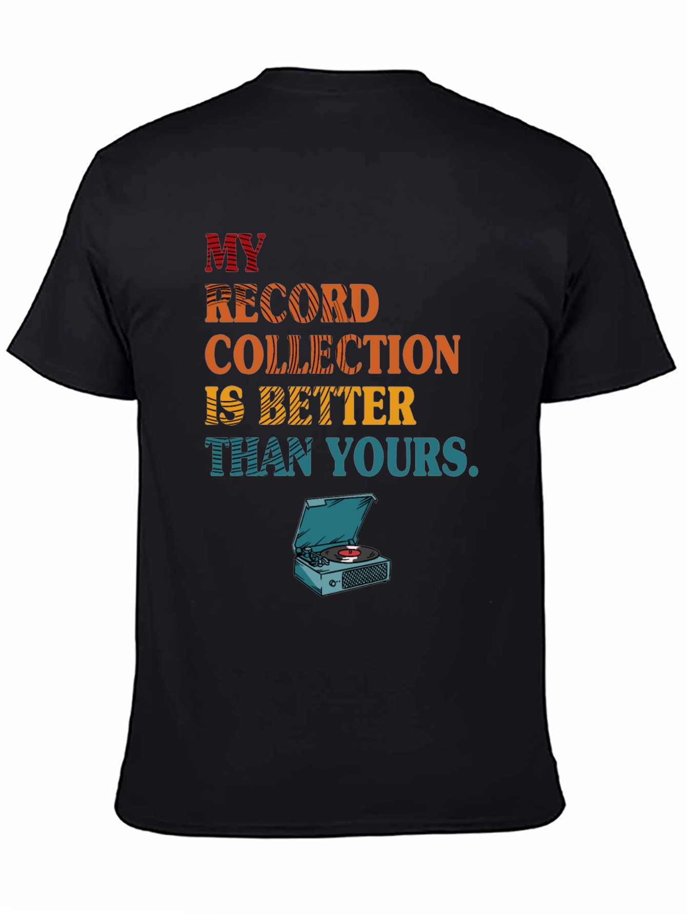 Black My Record Collection Graphic Tee view 4