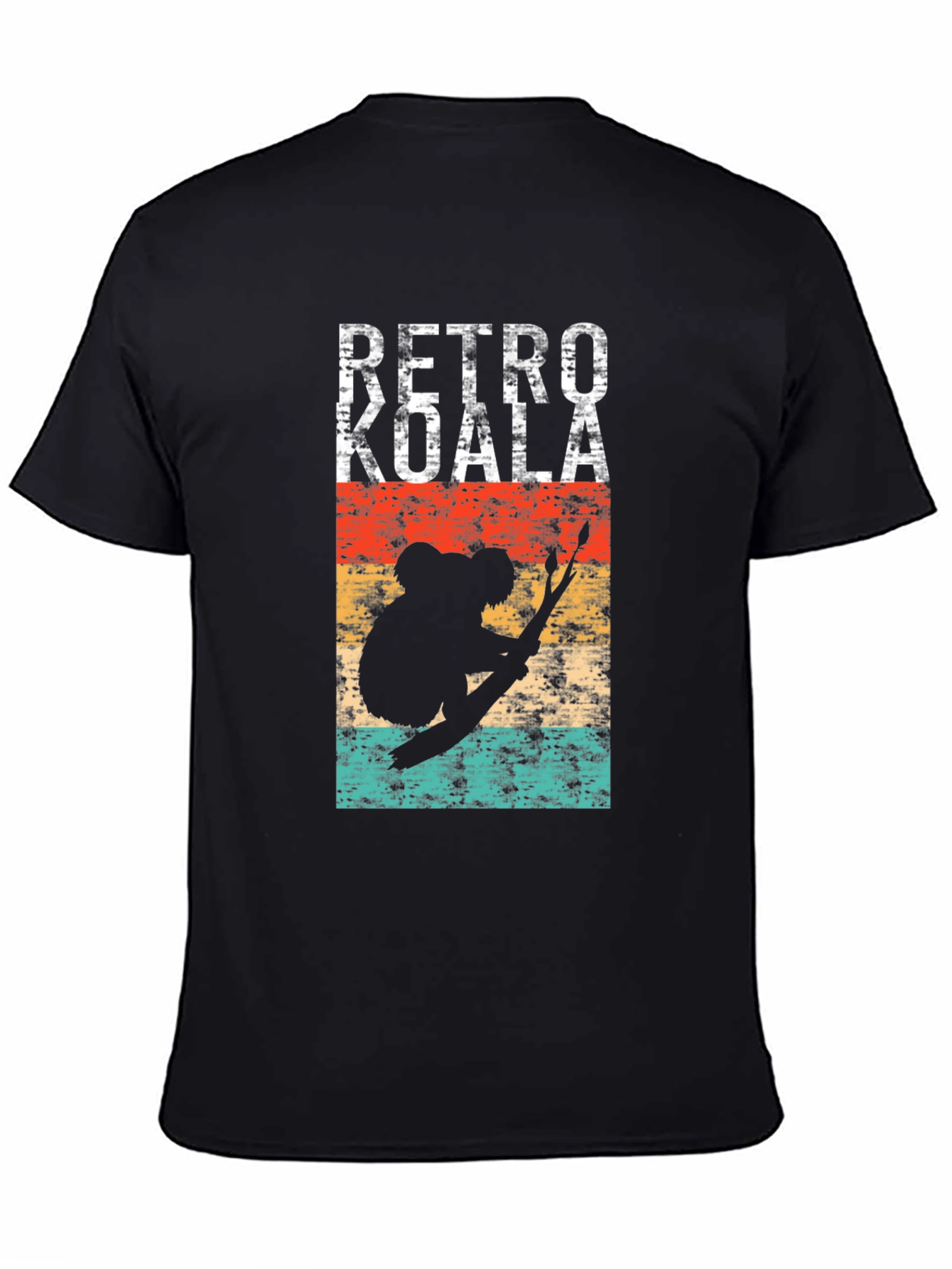 Black Retro Koala Graphic T-Shirt - Black view 4
