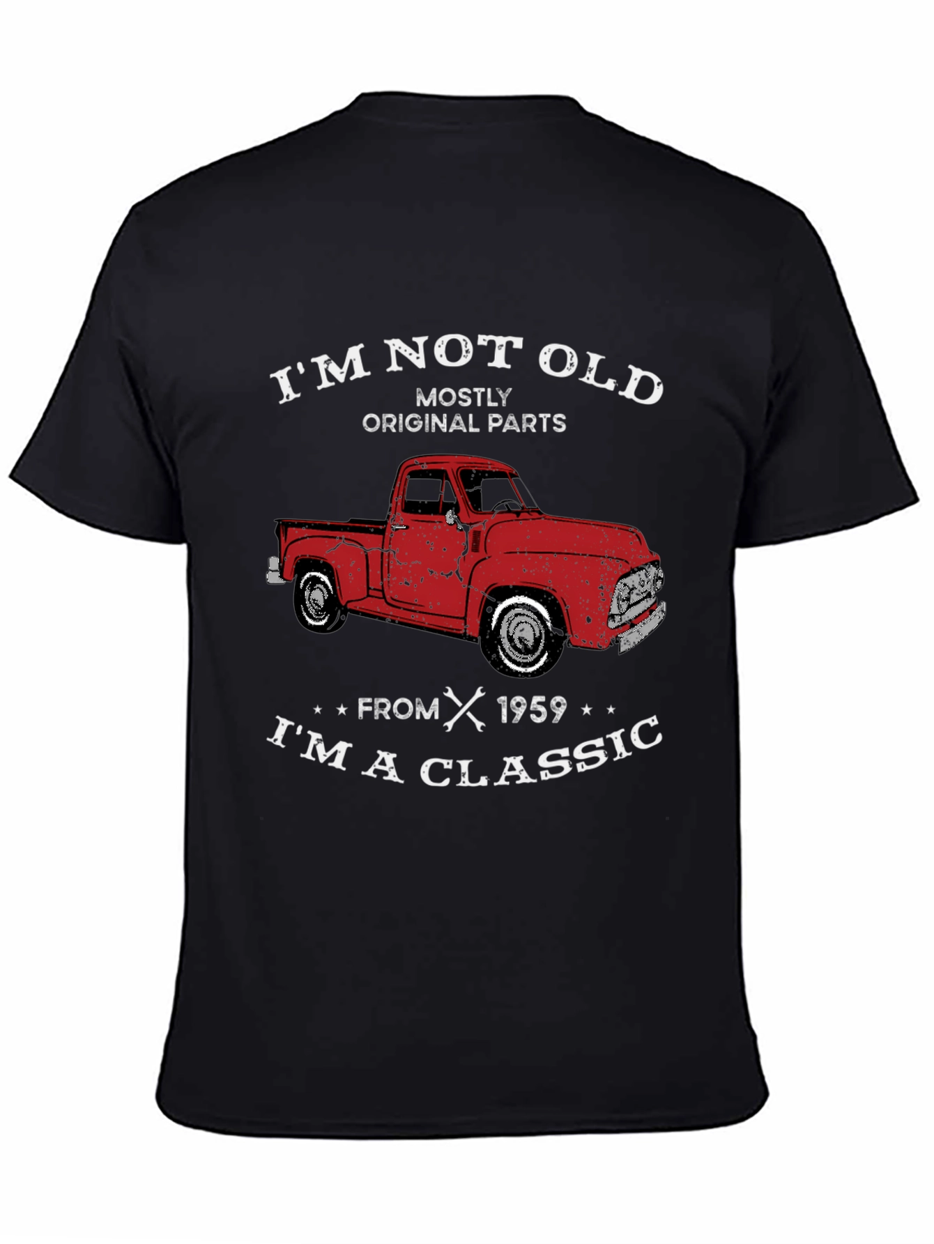Black I'm Not Old Classic Truck Graphic Tee view 4