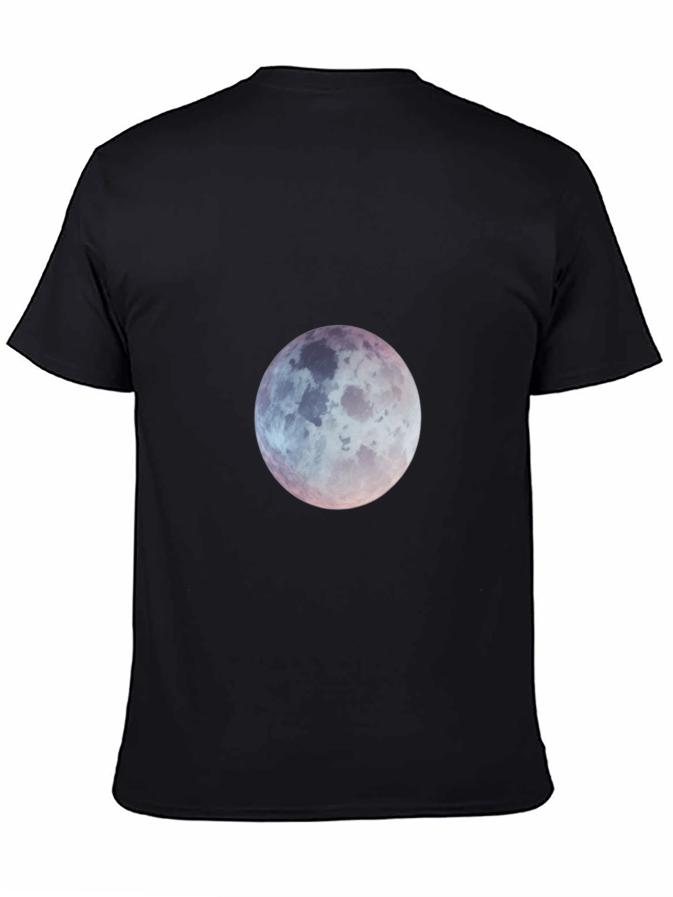 Black Lunar Graphic Tee - Black Cotton T-Shirt view 4