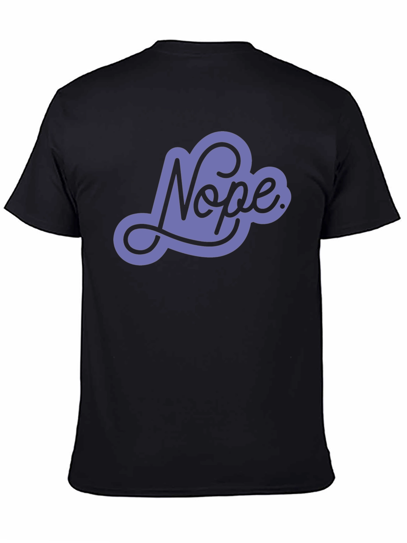 Black Nope Graphic Tee - Cool Casual T-Shirt view 4