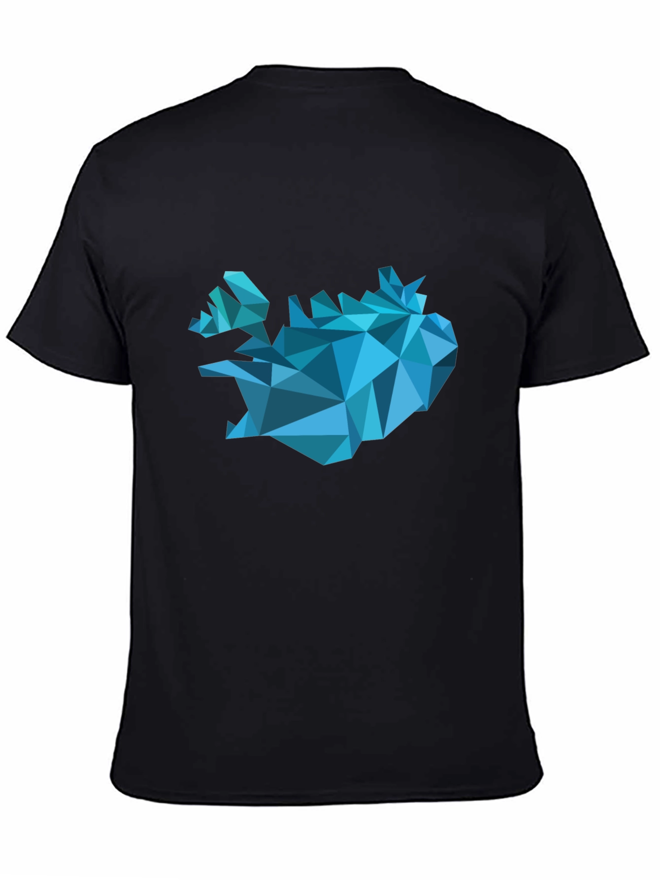 Black Geometric Iceland T-Shirt - Modern Graphic Tee view 4