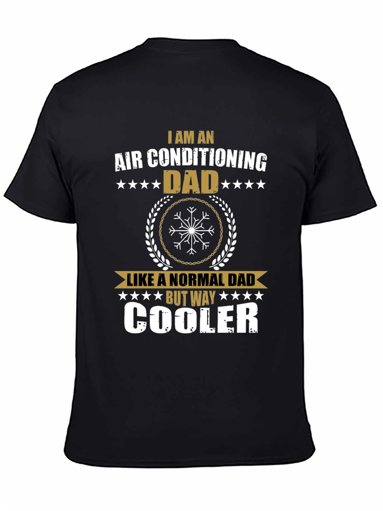 Black Air Conditioning Dad T-Shirt - Way Cooler view 4