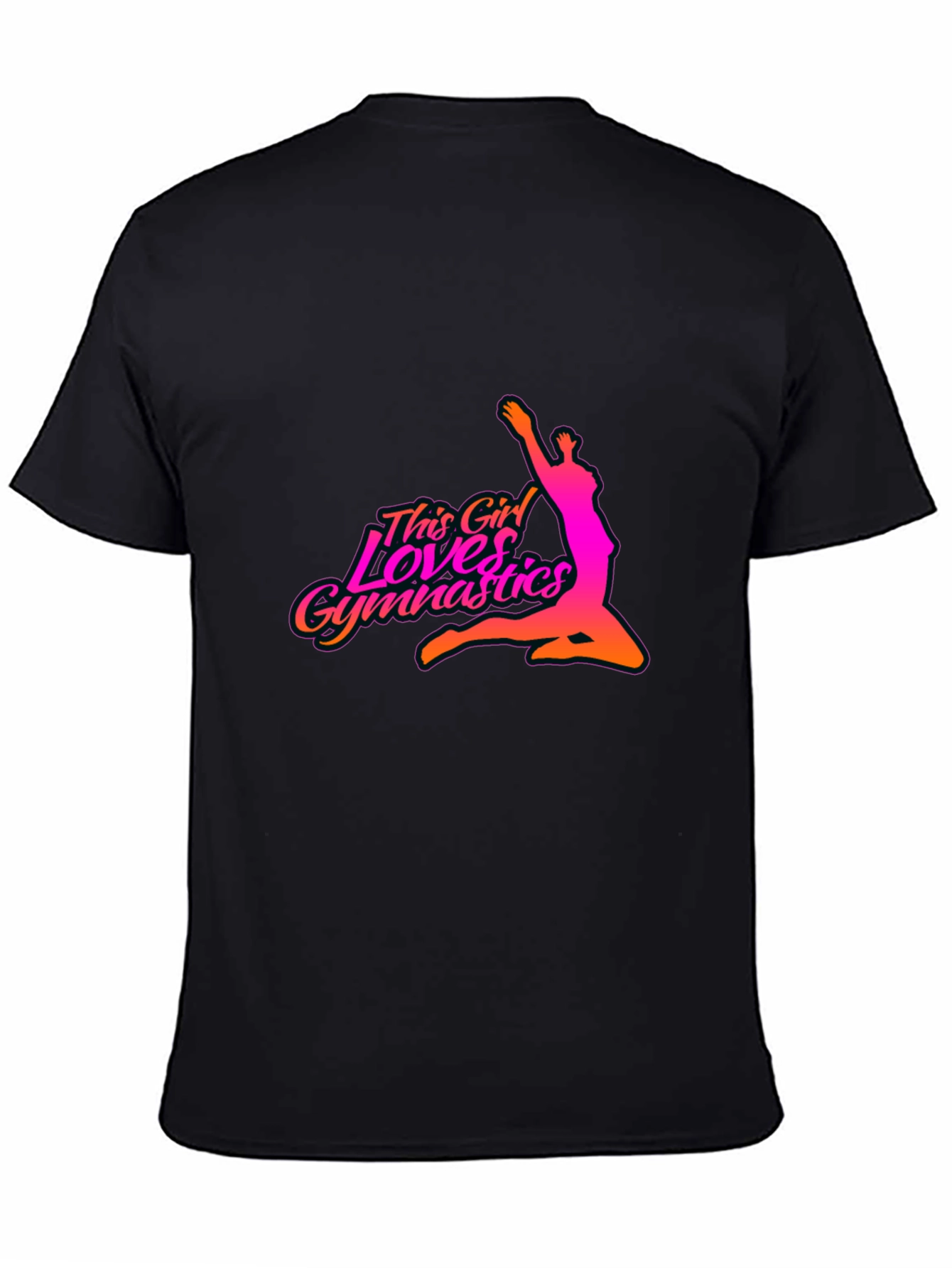 Gymnastics Girl Black T-Shirt - 4