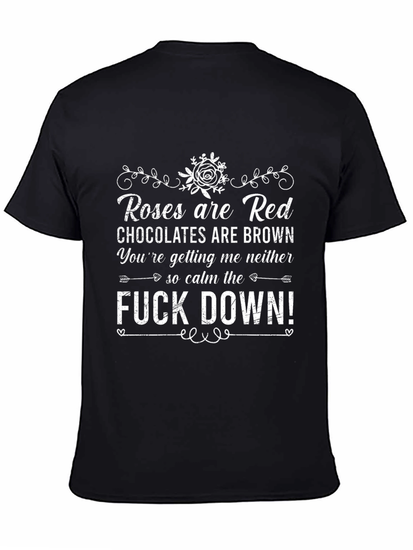 Black Roses Are Red T-Shirt - Funny Sarcastic Tee view 4