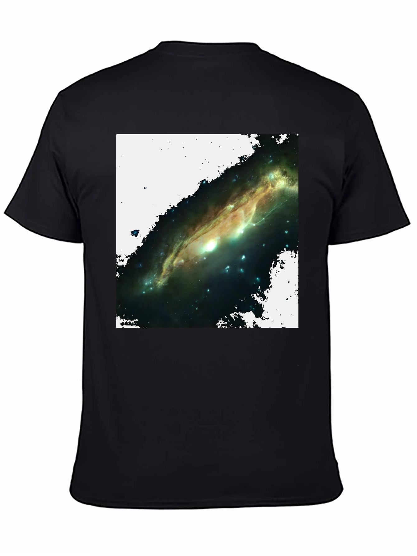 Black Galaxy Graphic T-Shirt - Black Cotton Blend view 4