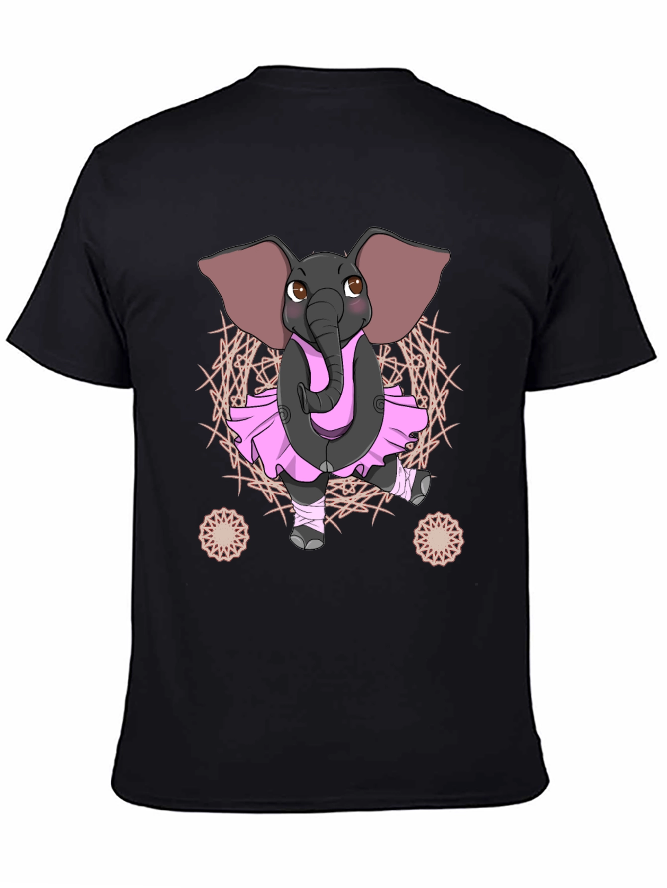 Black Elephant Ballerina T-Shirt - Men's Graphic Tee view 4