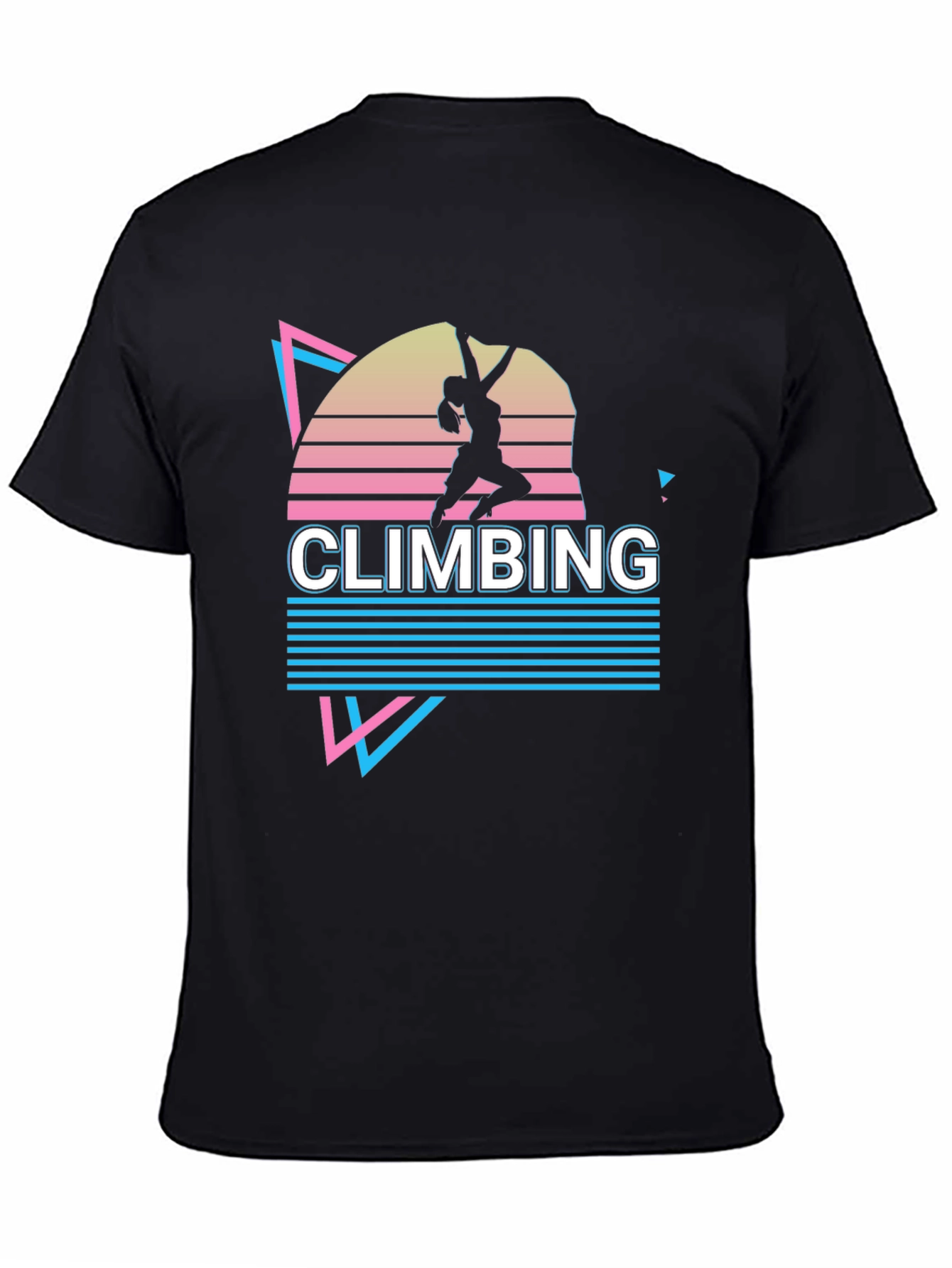 Black Retro Climbing T-Shirt - Black view 4