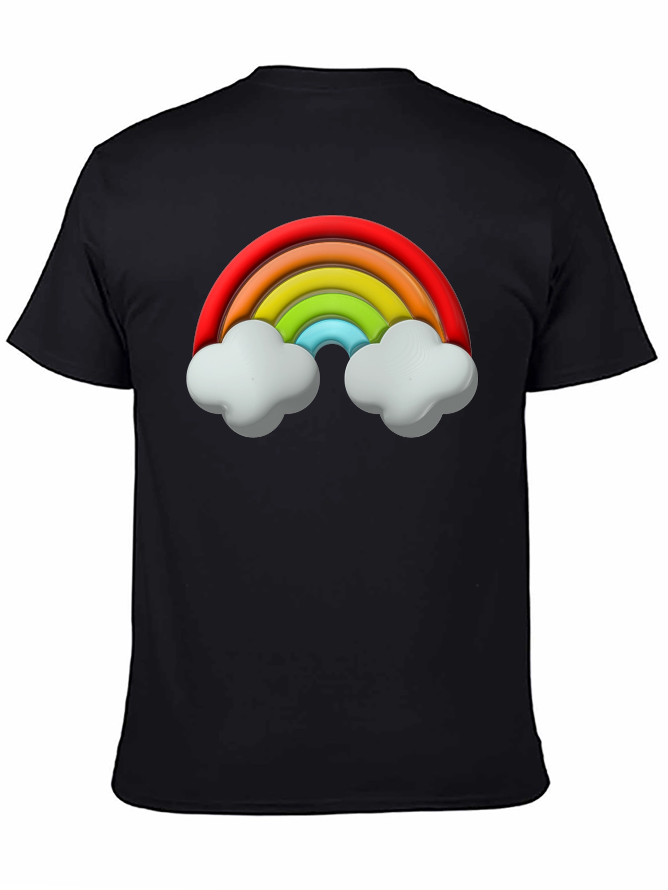 Black Rainbow Graphic T-Shirt - Fun & Unique Design view 4