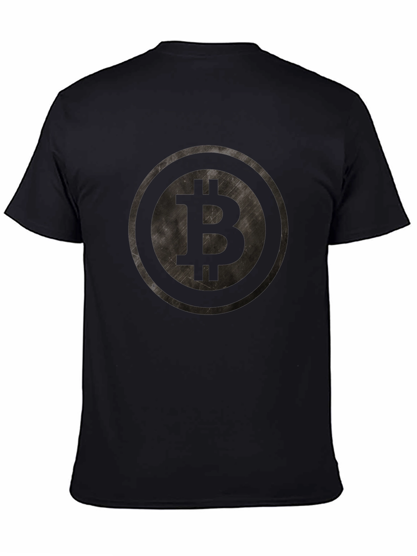 Black Bitcoin Logo Graphic T-Shirt view 4