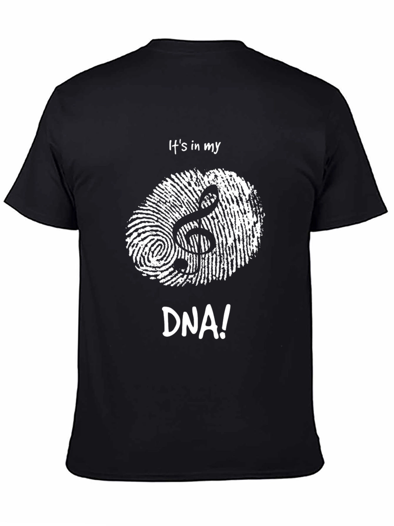 Black Music DNA Black T-Shirt - Unique Graphic Tee view 4