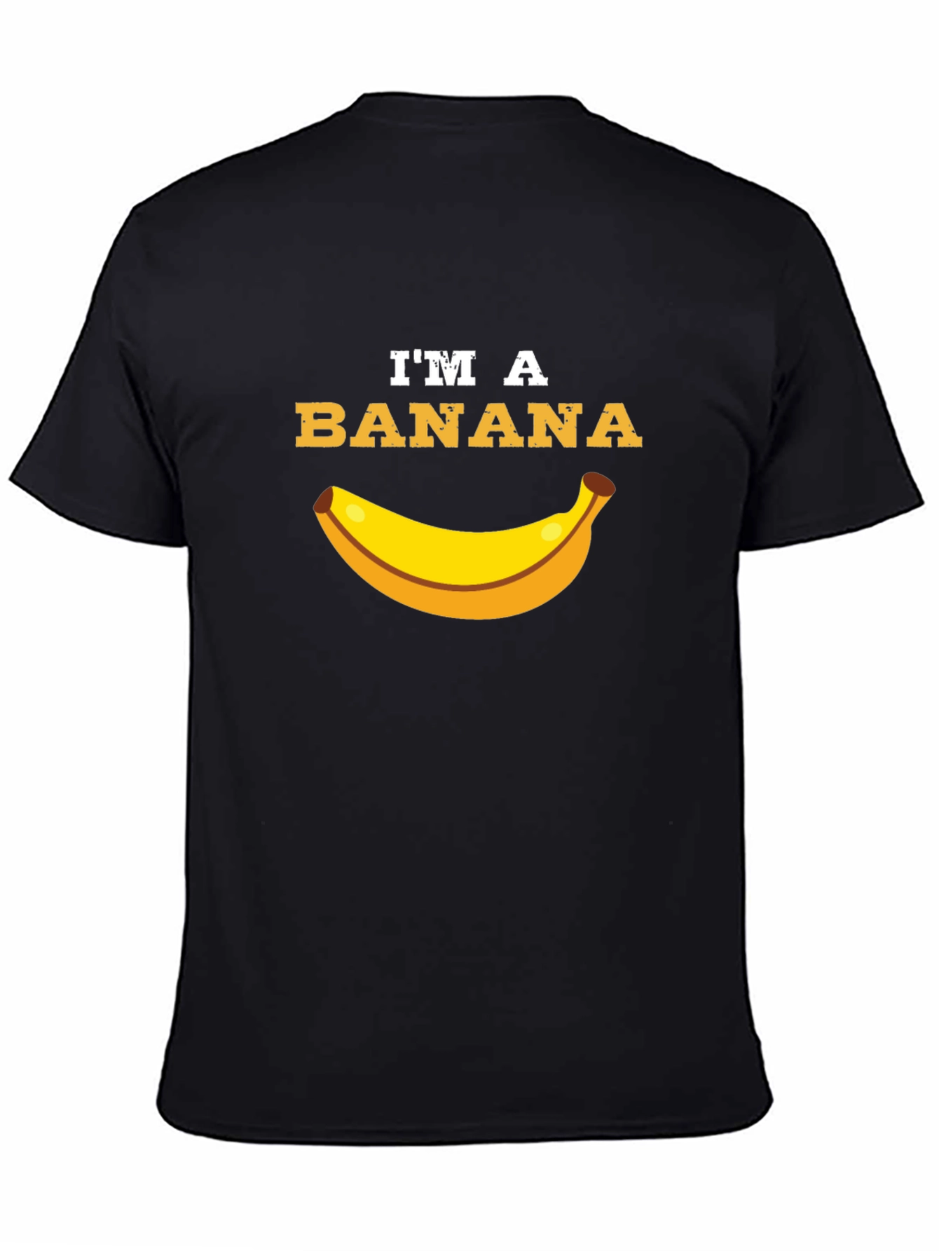 Black I'm a Banana Funny Graphic T-Shirt view 4