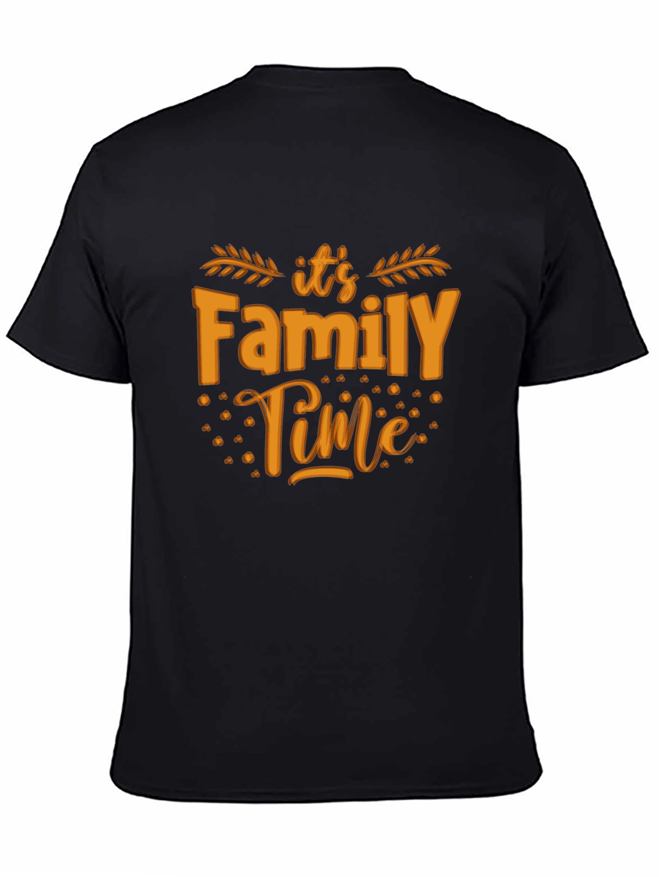 Black Family Time Black T-Shirt view 4