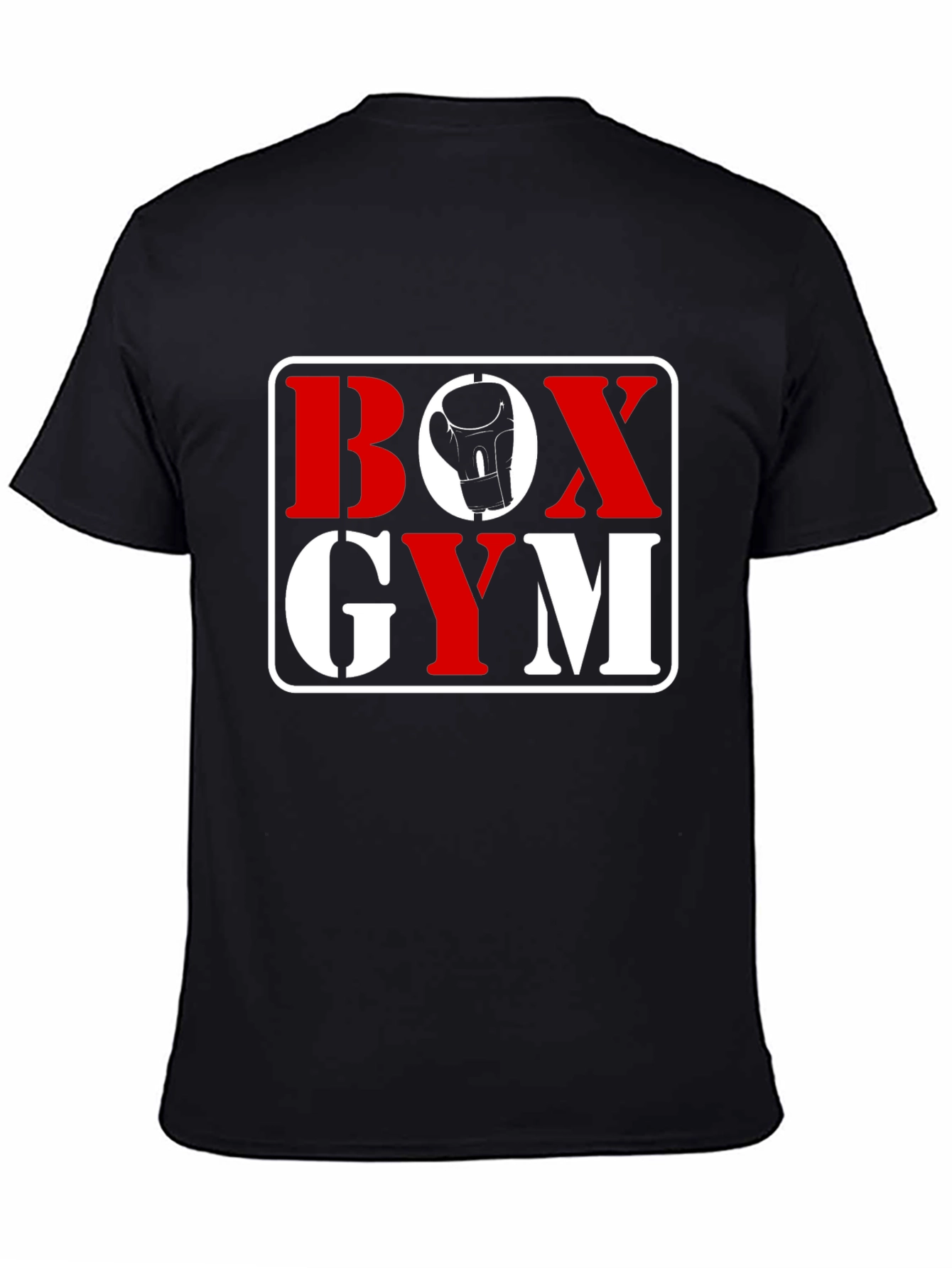 Black Boxing Gym Graphic T-Shirt | Comfortable Crew Neck Tee view 4