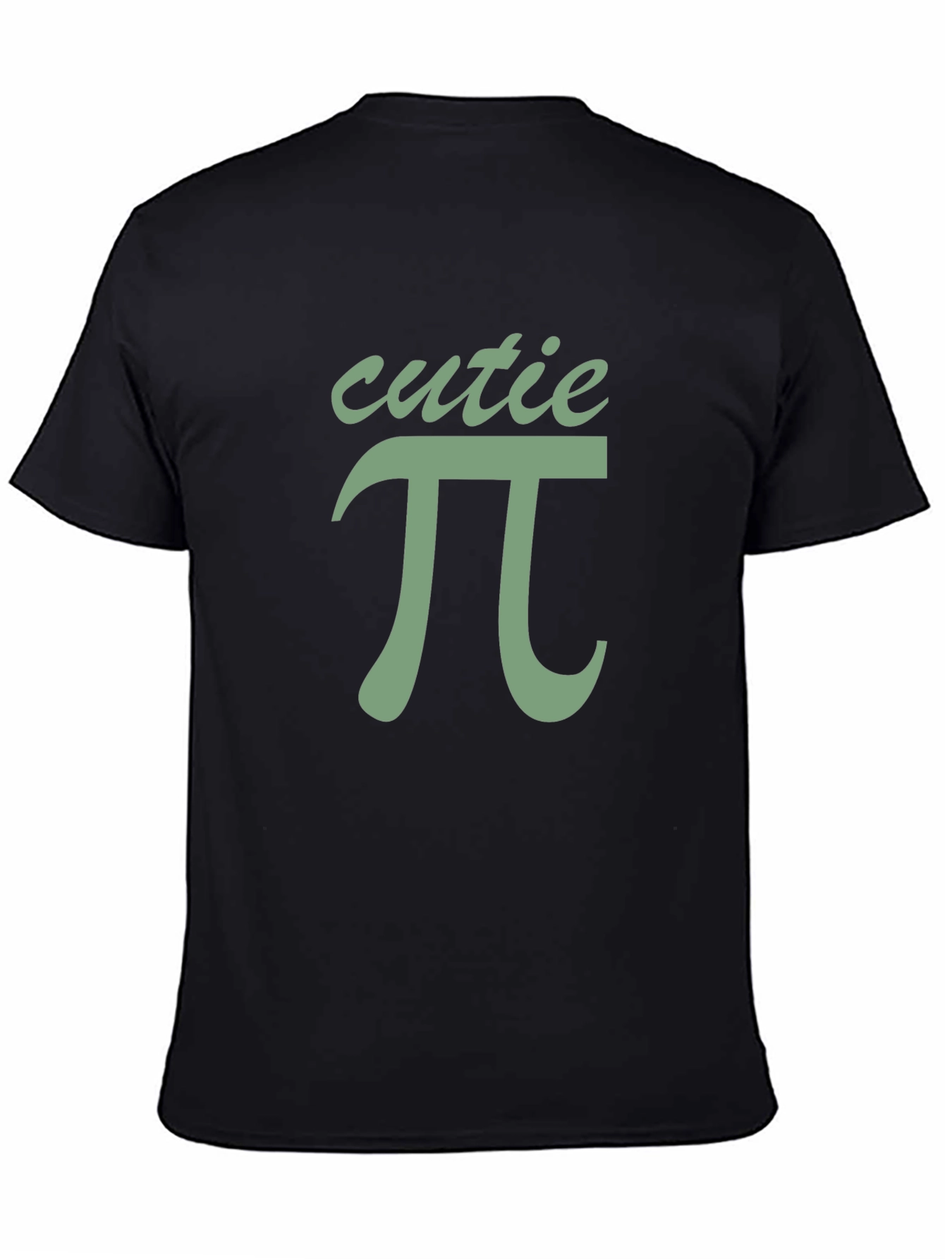 Black Cutie Pi Math Humor Graphic T-Shirt view 4