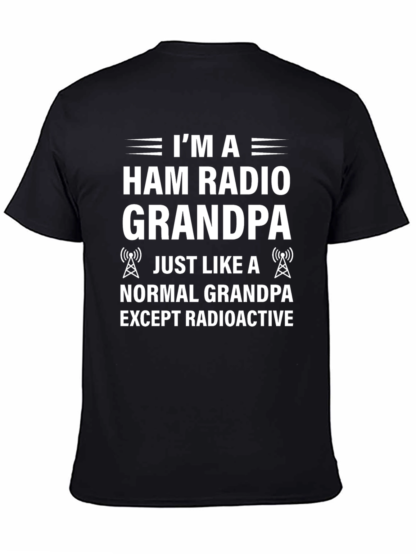 Black I'm a Ham Radio Grandpa Novelty T-Shirt view 4