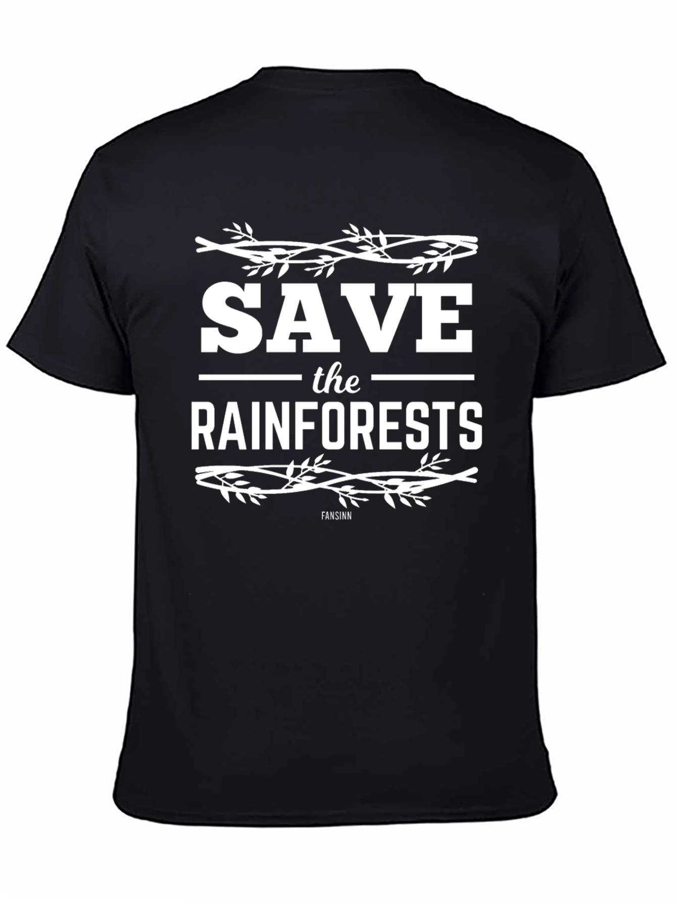 Black Save The Rainforests Graphic Tee - Eco-Friendly Fashion view 4