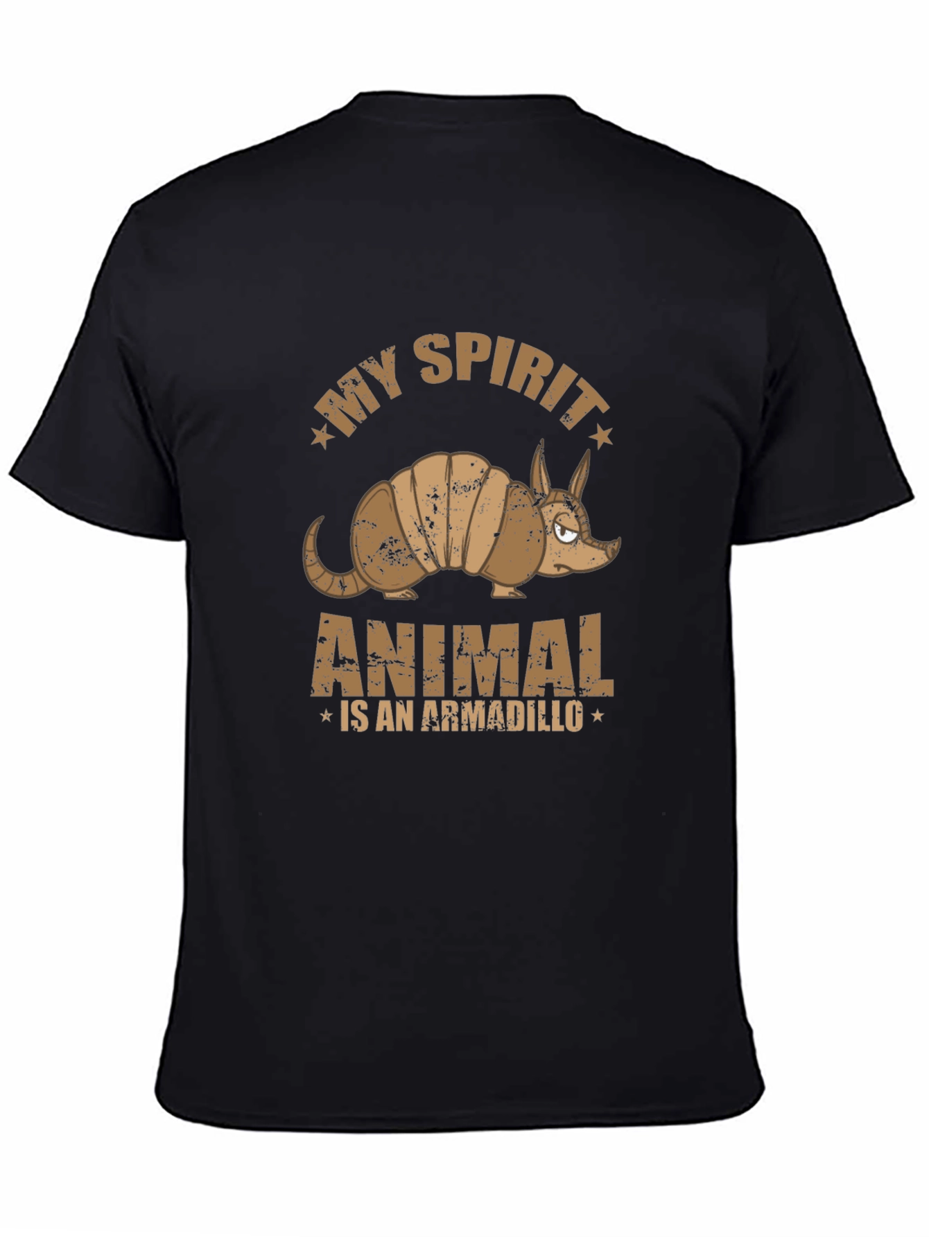 Black My Spirit Animal Armadillo Graphic Tee view 4