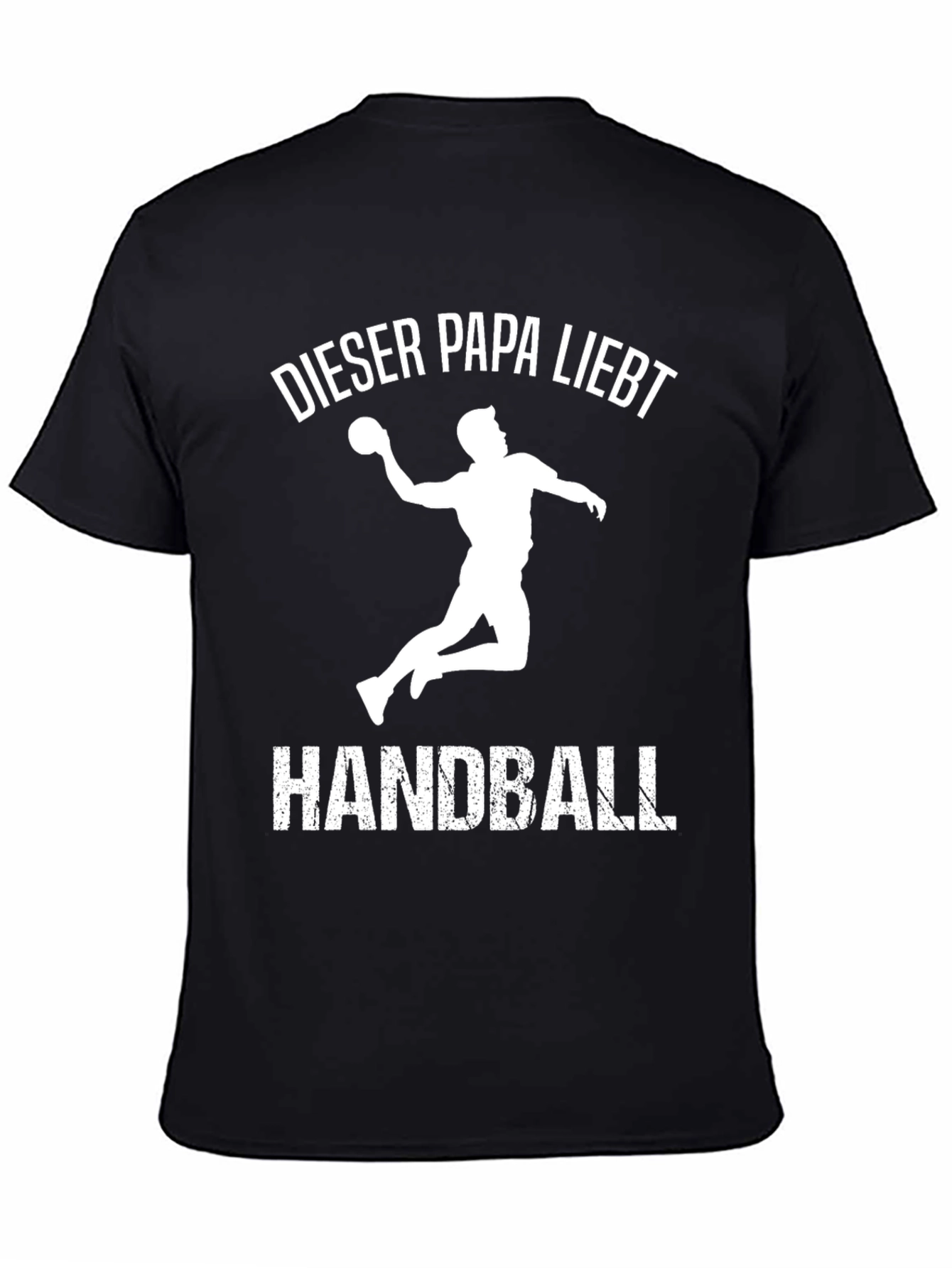 Black Dieser Papa Liebt Handball T-Shirt view 4