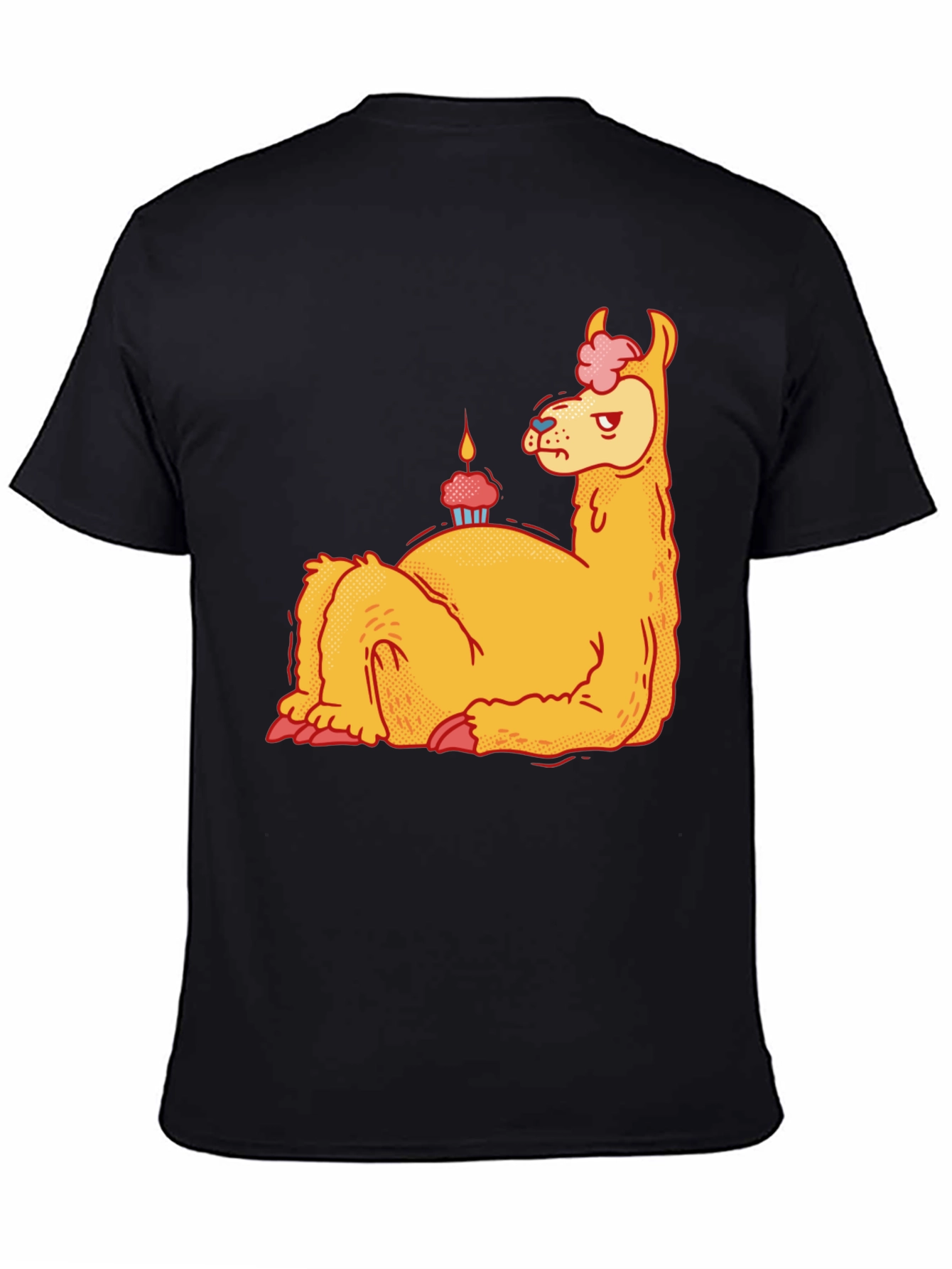 Black Llama Cupcake T-Shirt - Quirky Graphic Tee view 4